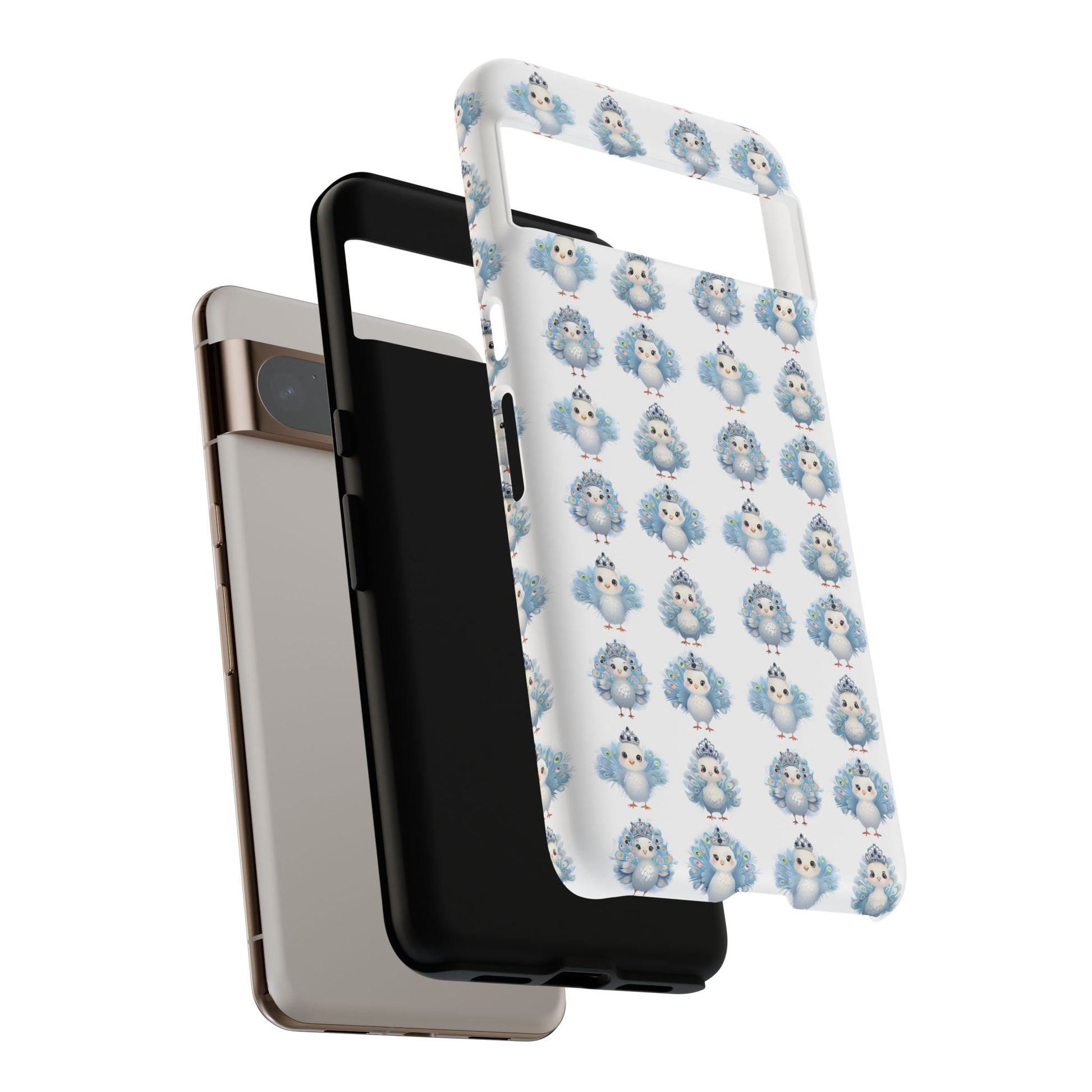 Tough Cases, Peacock Phone Covers, Animal Lover Gift, Cute Bird Accessories, Tiara Design, Protective Shell