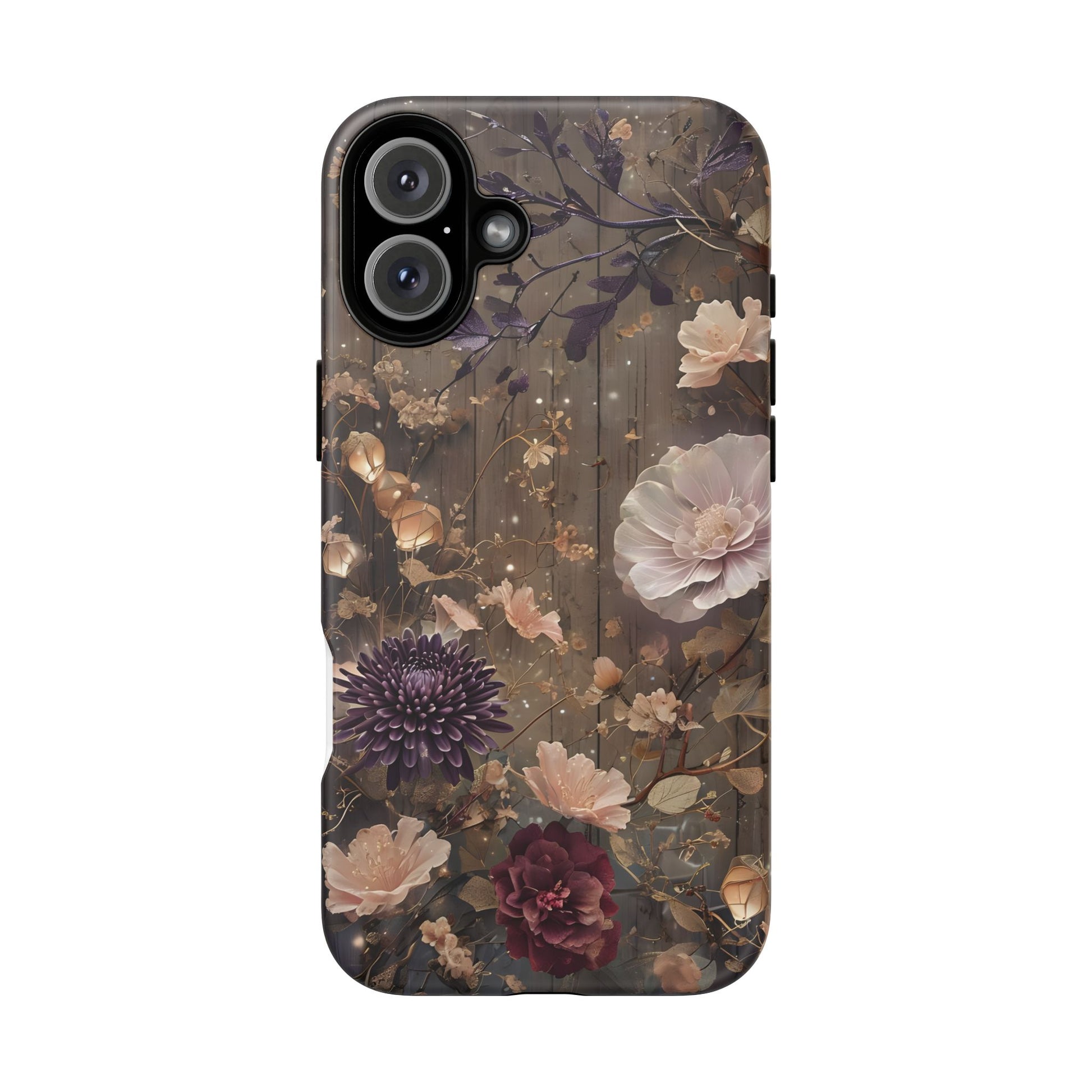 Tough Cases, Enchanting Floral Pattern - Floral Phone Case, Protective Phone Cover, Botanical Design, Flower Print, Tough Shell for Device