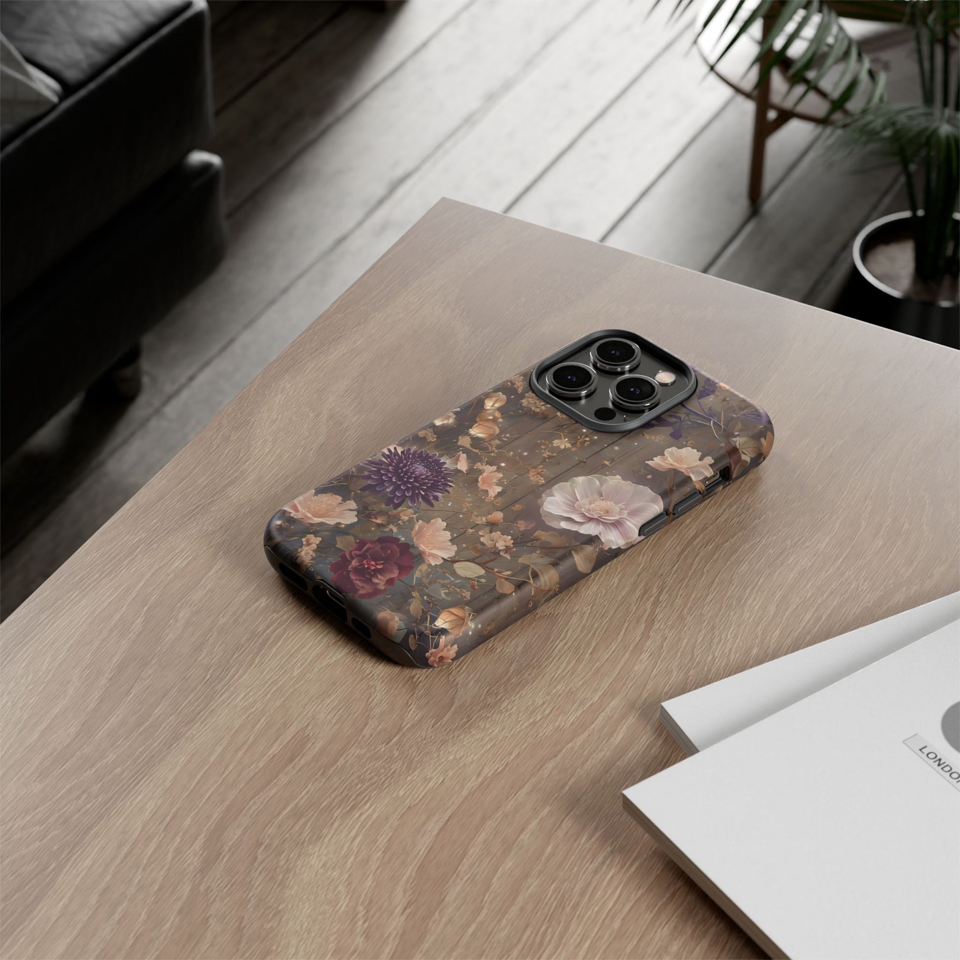Tough Cases, Enchanting Floral Pattern - Floral Phone Case, Protective Phone Cover, Botanical Design, Flower Print, Tough Shell for Device