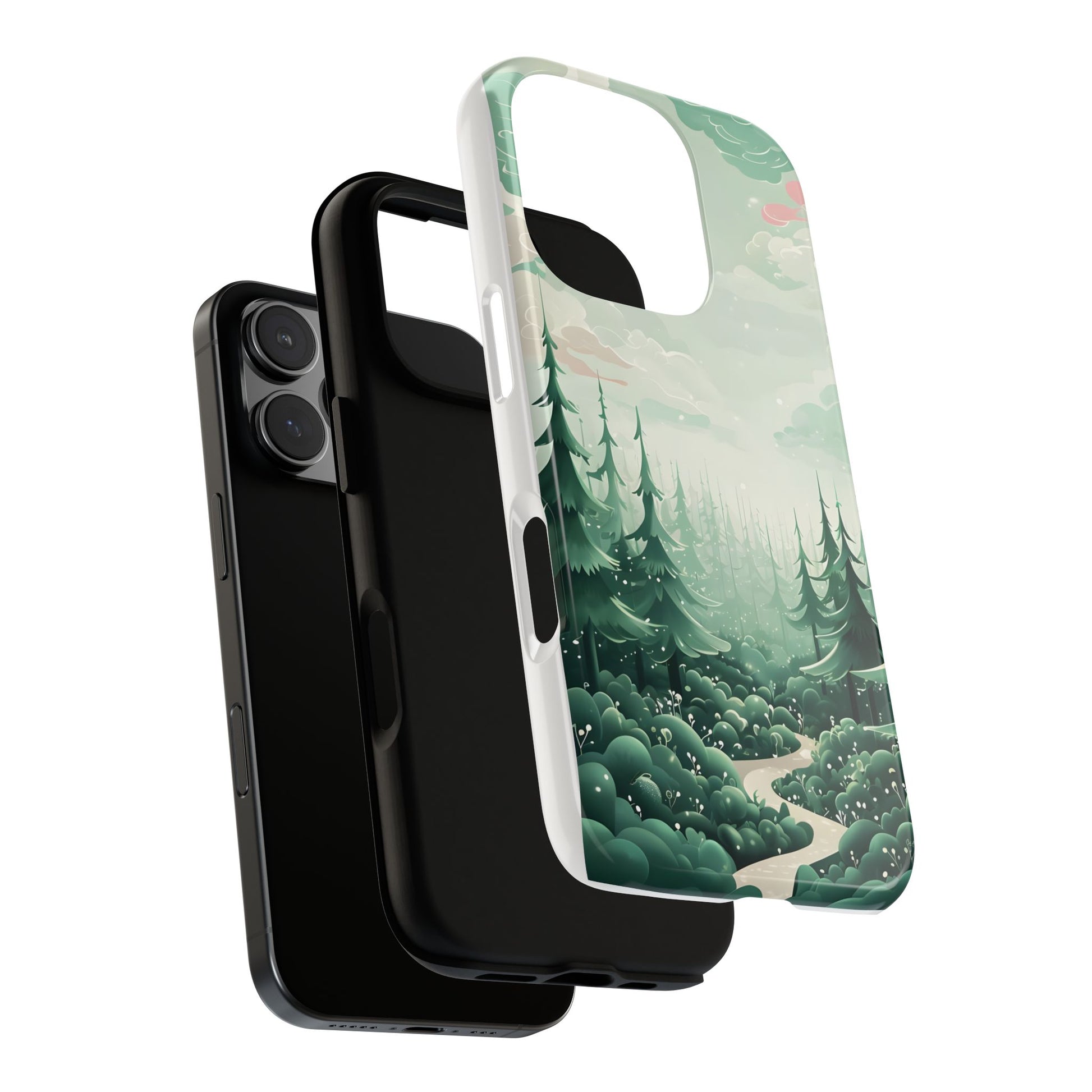 Phone Case, Tough Cover, Whimsical Enchanted Forest, Protective Phone Accessories, Forest Theme Phone Skin