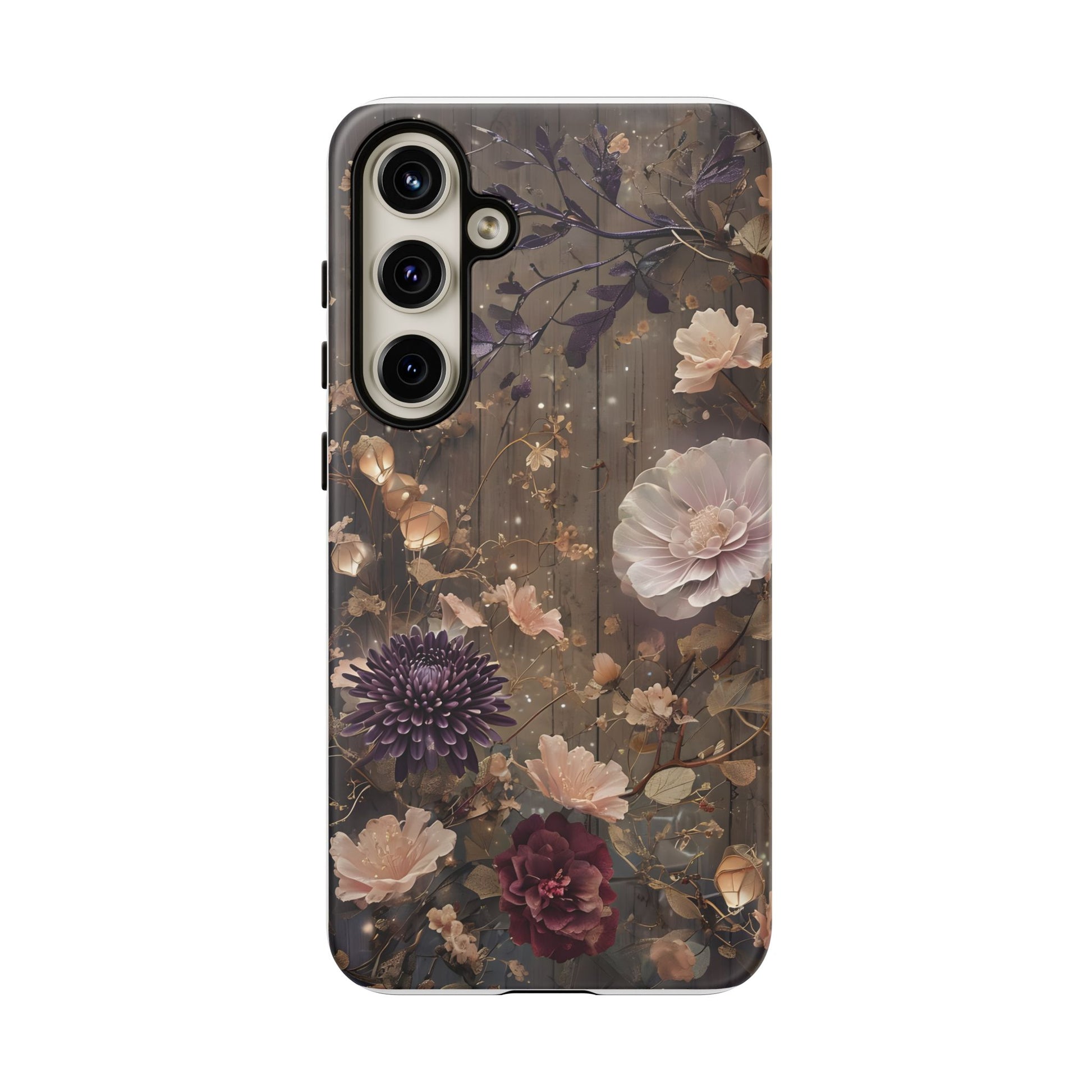 Tough Cases, Enchanting Floral Pattern - Floral Phone Case, Protective Phone Cover, Botanical Design, Flower Print, Tough Shell for Device