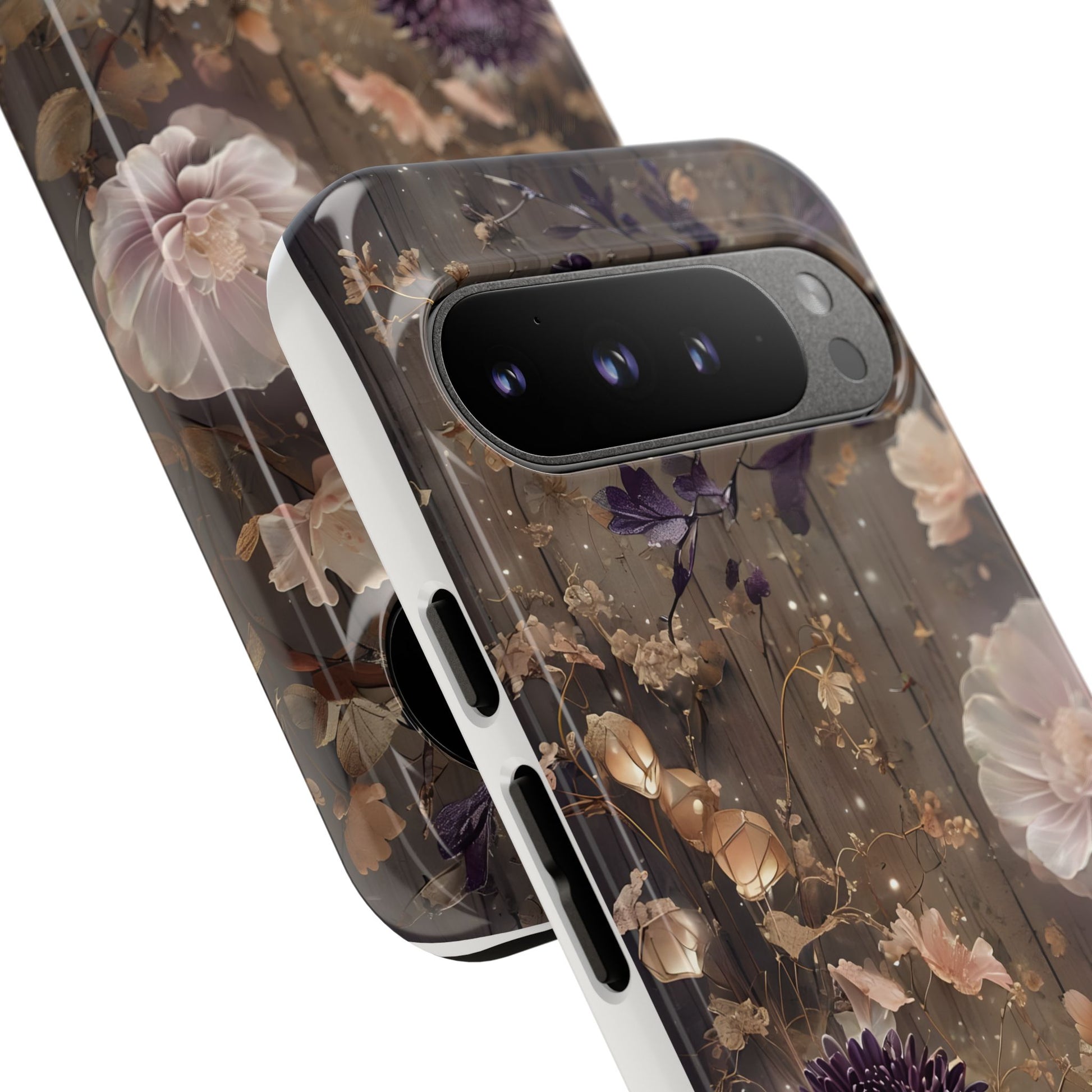 Tough Cases, Enchanting Floral Pattern - Floral Phone Case, Protective Phone Cover, Botanical Design, Flower Print, Tough Shell for Device