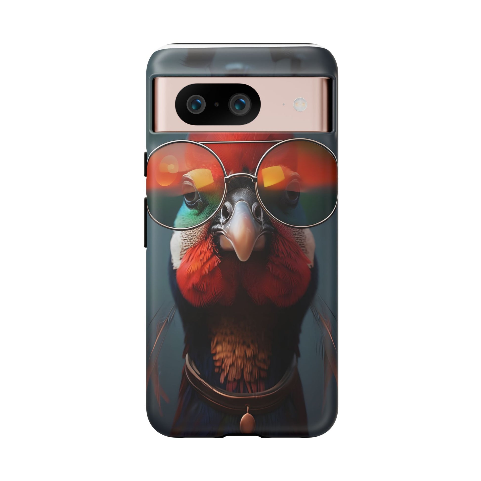 Phone Cases, Bright Exotic Bird in Cool Sunglasses, Protective Tough Cover, Tropical Animal Print, Unique Gift for Bird Lovers, Accessories