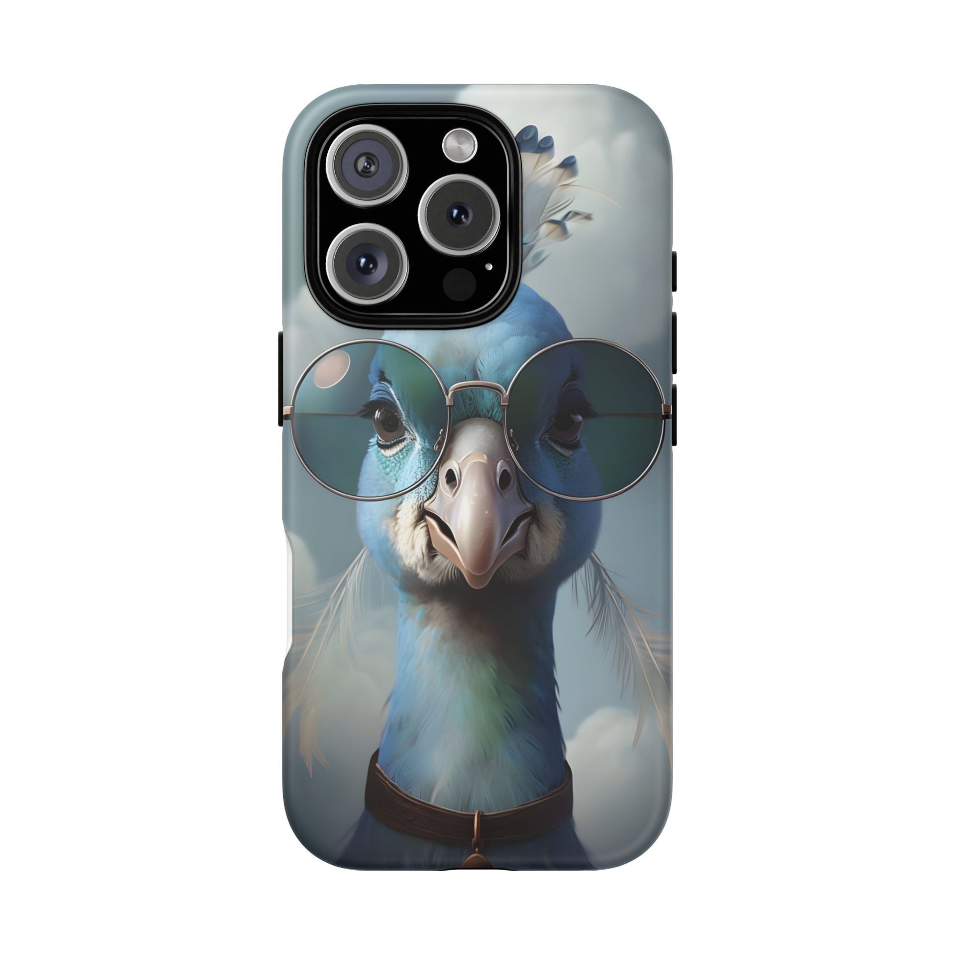 Phone Case, Glamorous Peacock Wearing Sunglasses - Protective Cover, Unique Gift, Trendy Accessories, Animal Lover, Fashionable Mobile Shell