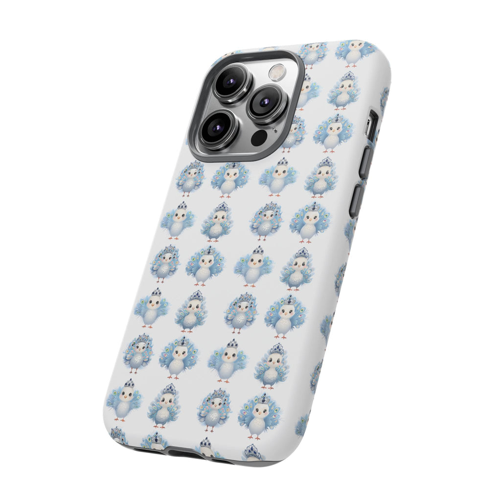 Tough Cases, Peacock Phone Covers, Animal Lover Gift, Cute Bird Accessories, Tiara Design, Protective Shell