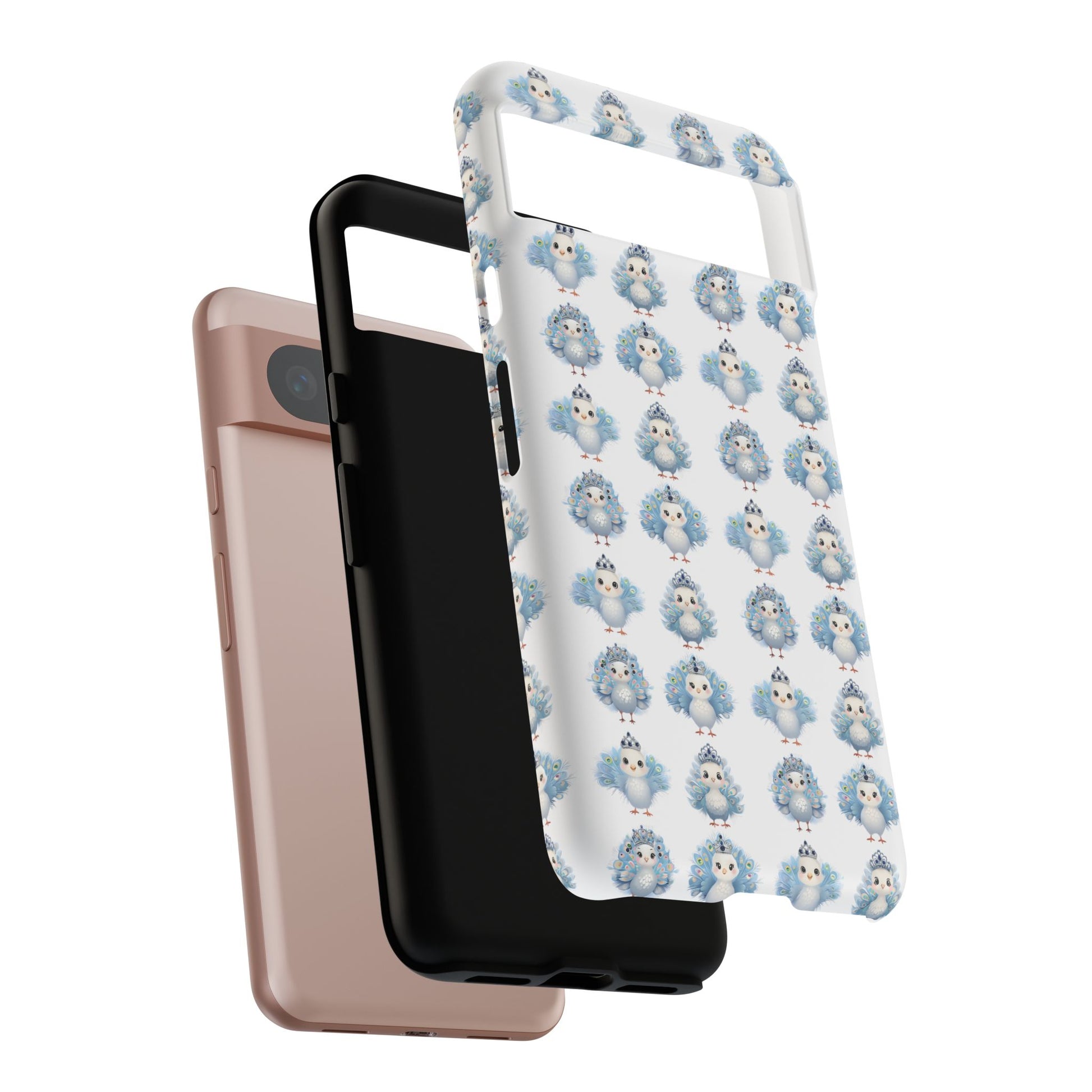 Tough Cases, Peacock Phone Covers, Animal Lover Gift, Cute Bird Accessories, Tiara Design, Protective Shell