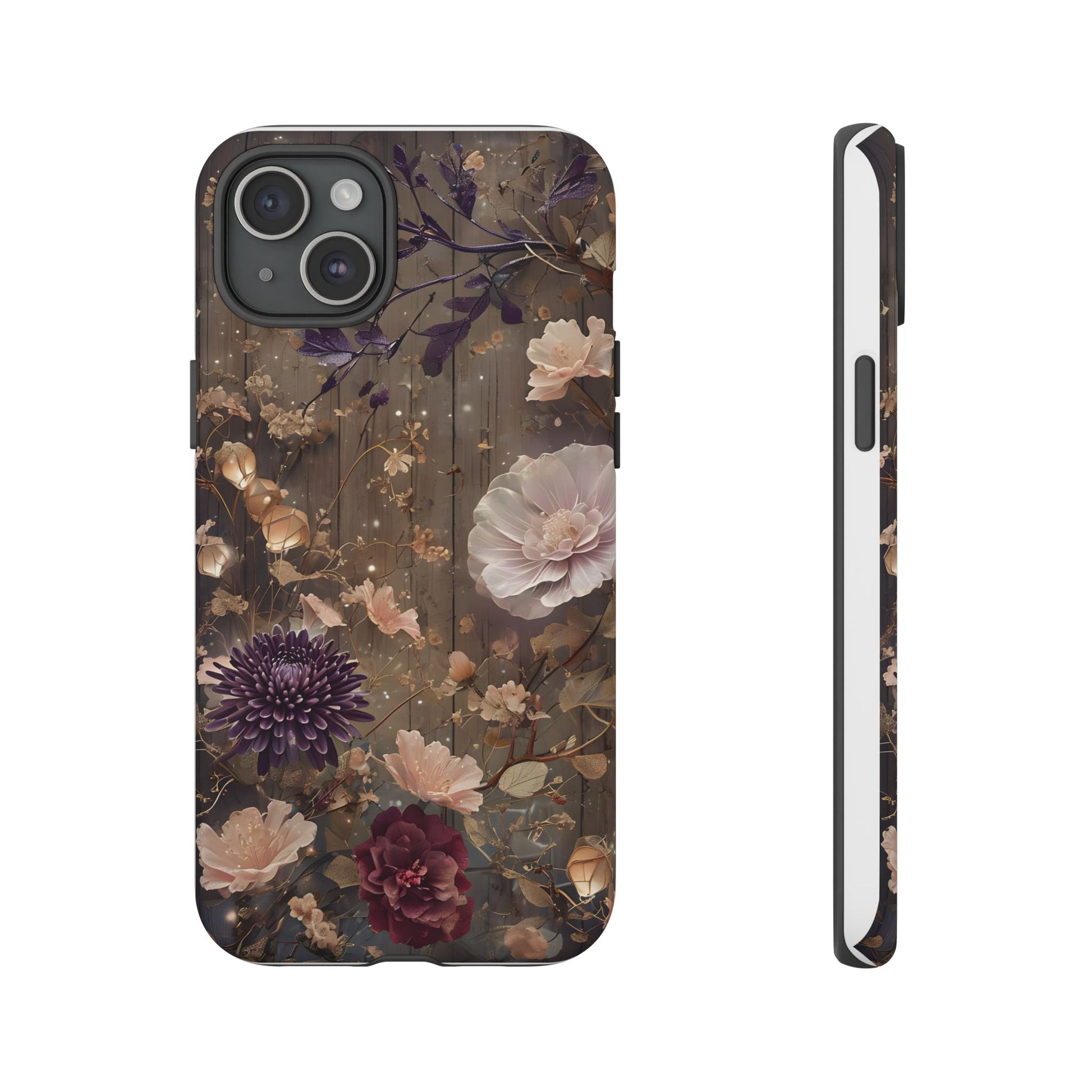 Tough Cases, Enchanting Floral Pattern - Floral Phone Case, Protective Phone Cover, Botanical Design, Flower Print, Tough Shell for Device