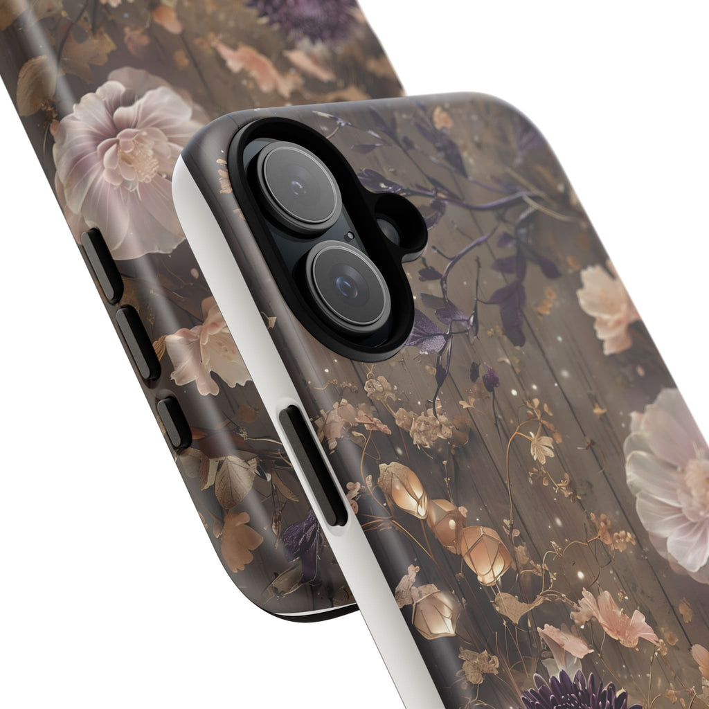 Tough Cases, Enchanting Floral Pattern - Floral Phone Case, Protective Phone Cover, Botanical Design, Flower Print, Tough Shell for Device
