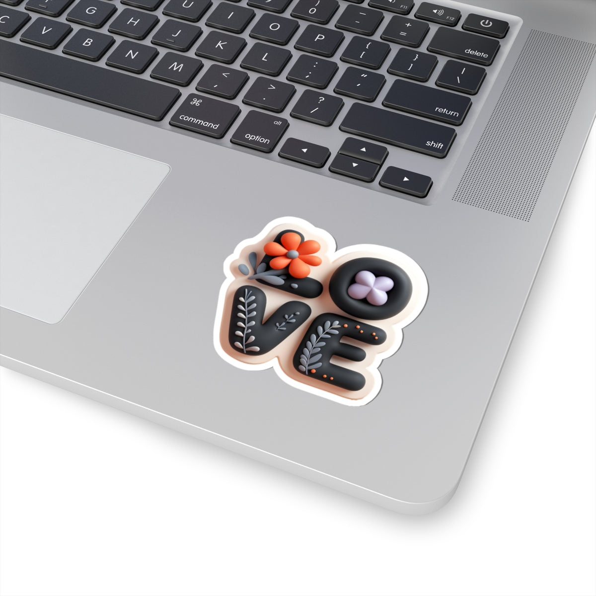 Love Typography Stickers, Nature-Inspired 3D Decals, Romantic Laptop Decals, Bold Love Stickers, Cute Scrapbook Stickers, Kiss-Cut Planner