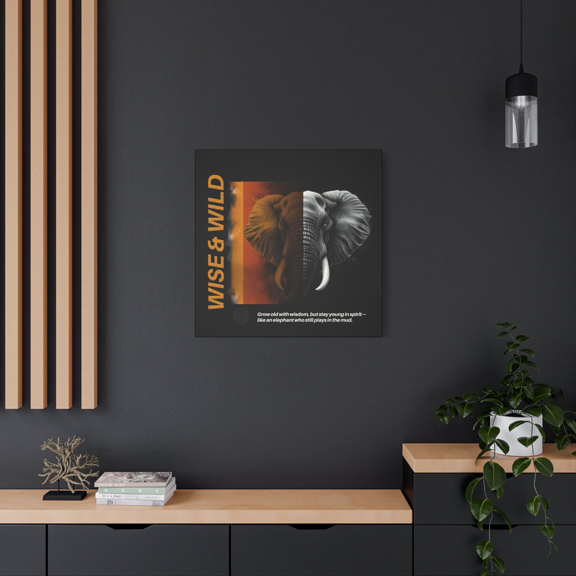 Canvas Art, Elephant Art Canvas | Wise & Wild Wall Decor | Animal Lover Gift