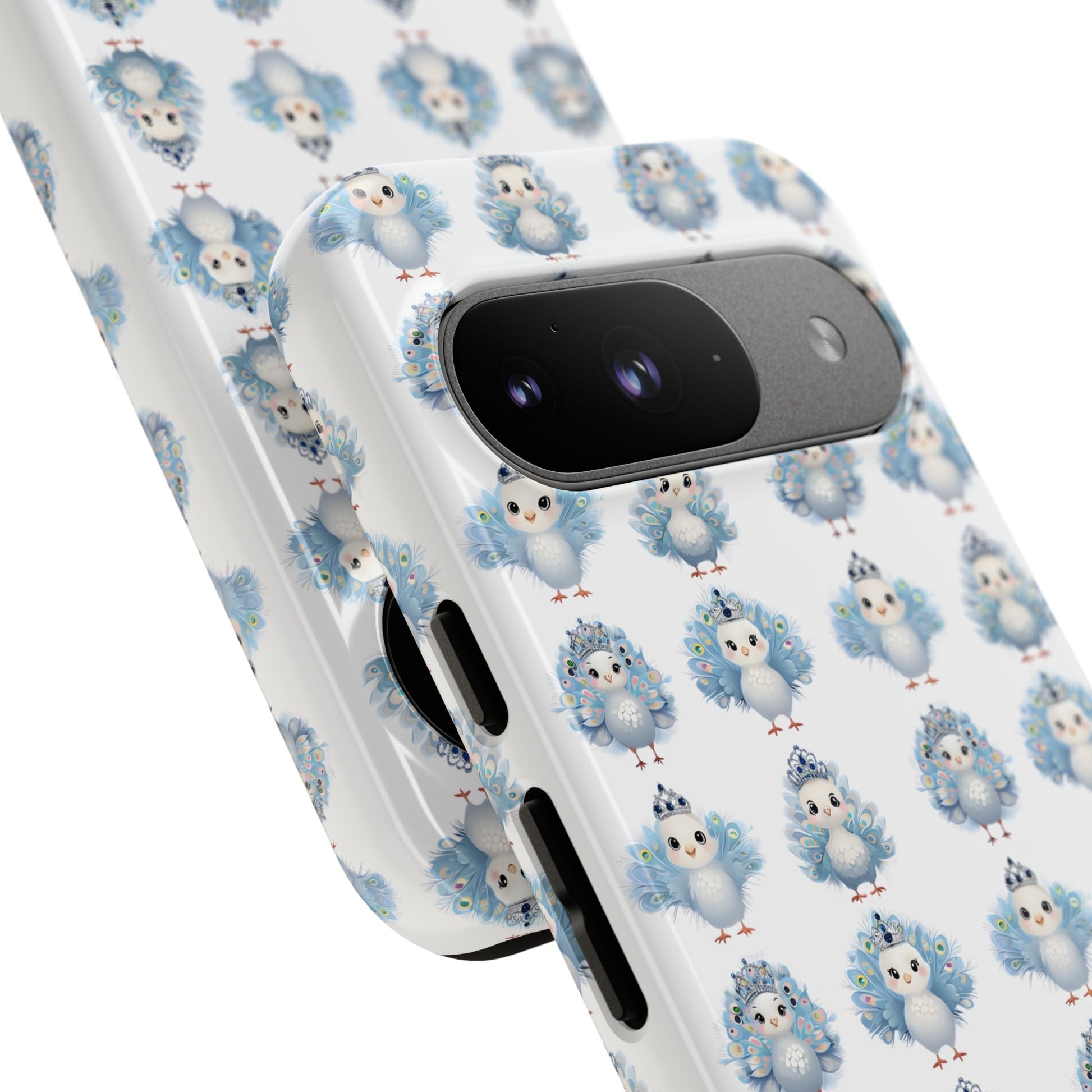 Tough Cases, Peacock Phone Covers, Animal Lover Gift, Cute Bird Accessories, Tiara Design, Protective Shell