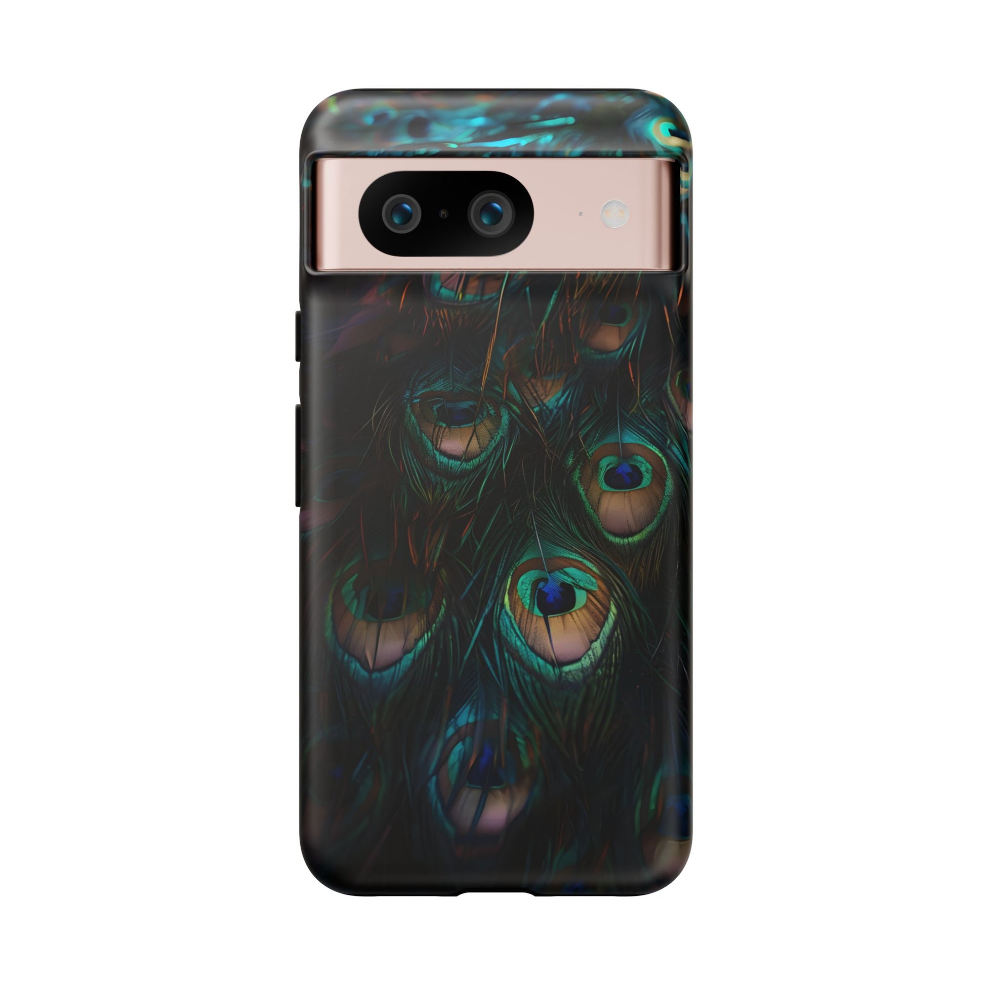 Phone Case, Close Up Peacock Feathers Design, Protective Cover, Unique Gift, Stylish Accessory, Nature Lover Gift, Feather Print Case