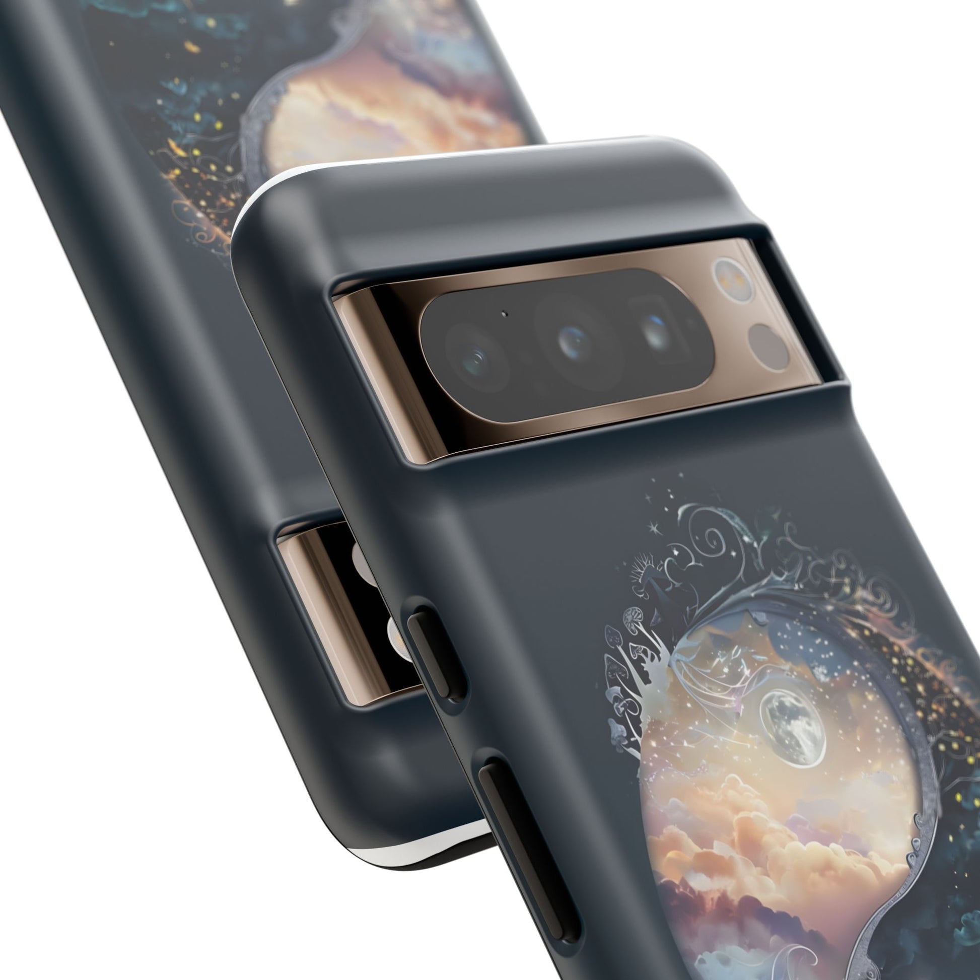 Phone Case, Yin-Yang Symbol Design, Whimsical Day Night Fantasy Print, Protective Cover, Tough Skin, Phone Accessories, Phone Protection