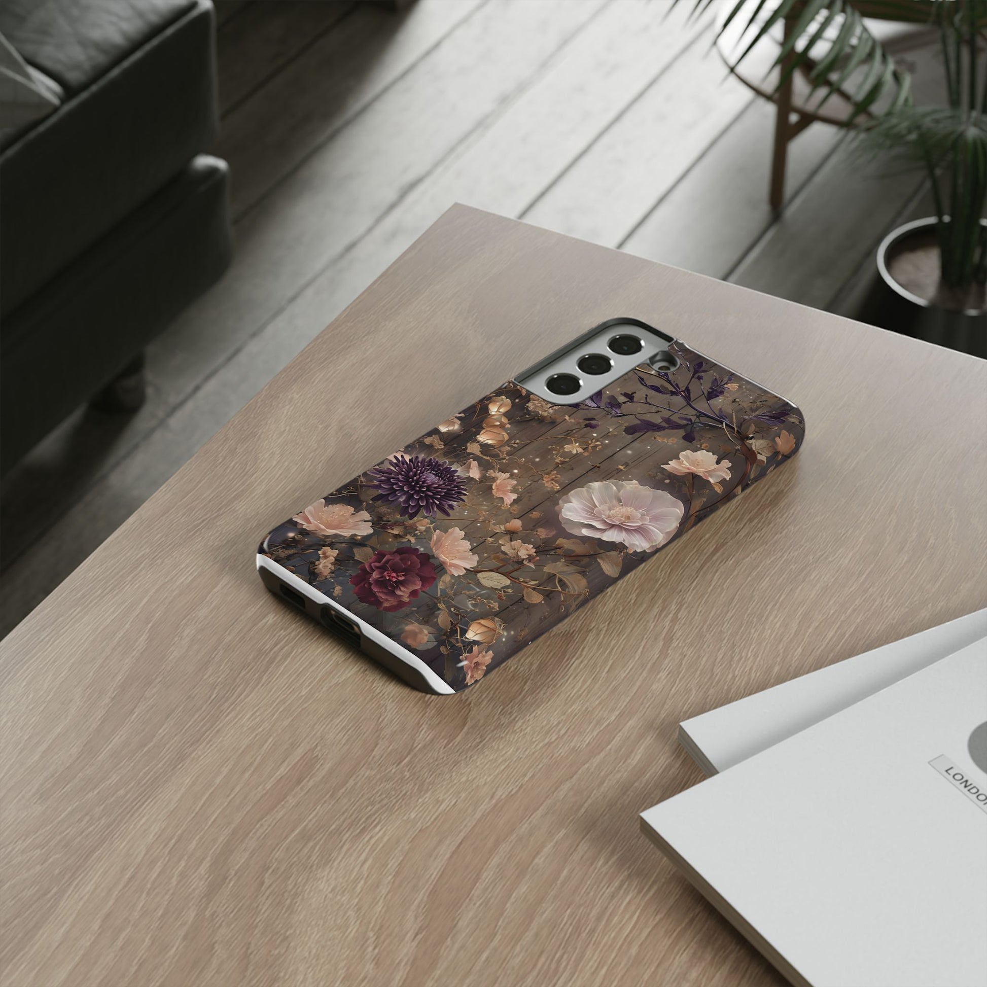 Tough Cases, Enchanting Floral Pattern - Floral Phone Case, Protective Phone Cover, Botanical Design, Flower Print, Tough Shell for Device