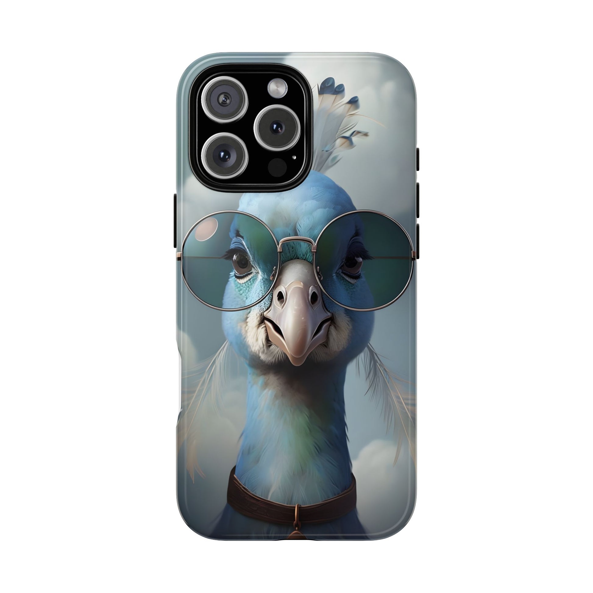 Phone Case, Glamorous Peacock Wearing Sunglasses - Protective Cover, Unique Gift, Trendy Accessories, Animal Lover, Fashionable Mobile Shell