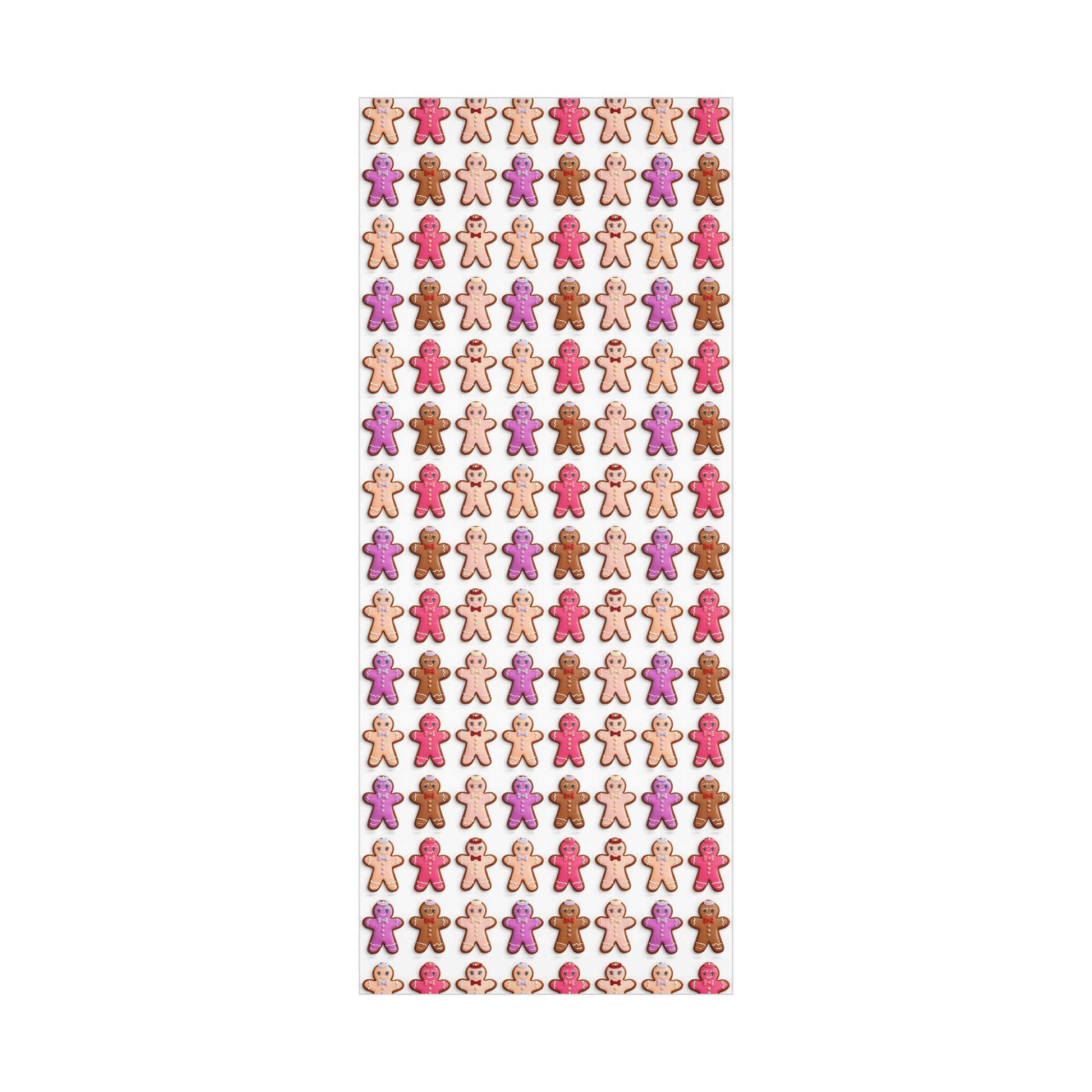Wrapping Paper, Bougie Gingerbread Women On White Background - Gift Wrap Rolls, Eco-Friendly Gift Wrap, Holiday