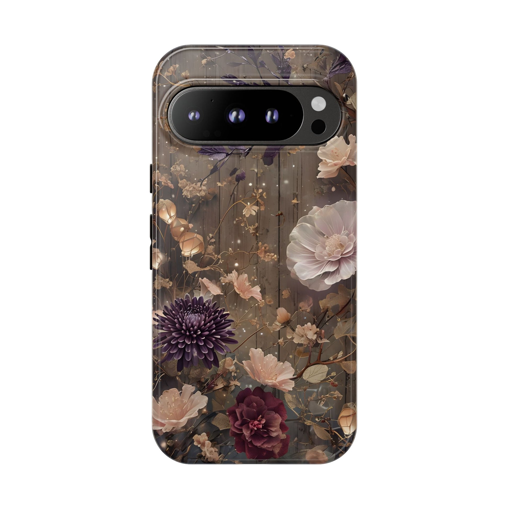Tough Cases, Enchanting Floral Pattern - Floral Phone Case, Protective Phone Cover, Botanical Design, Flower Print, Tough Shell for Device