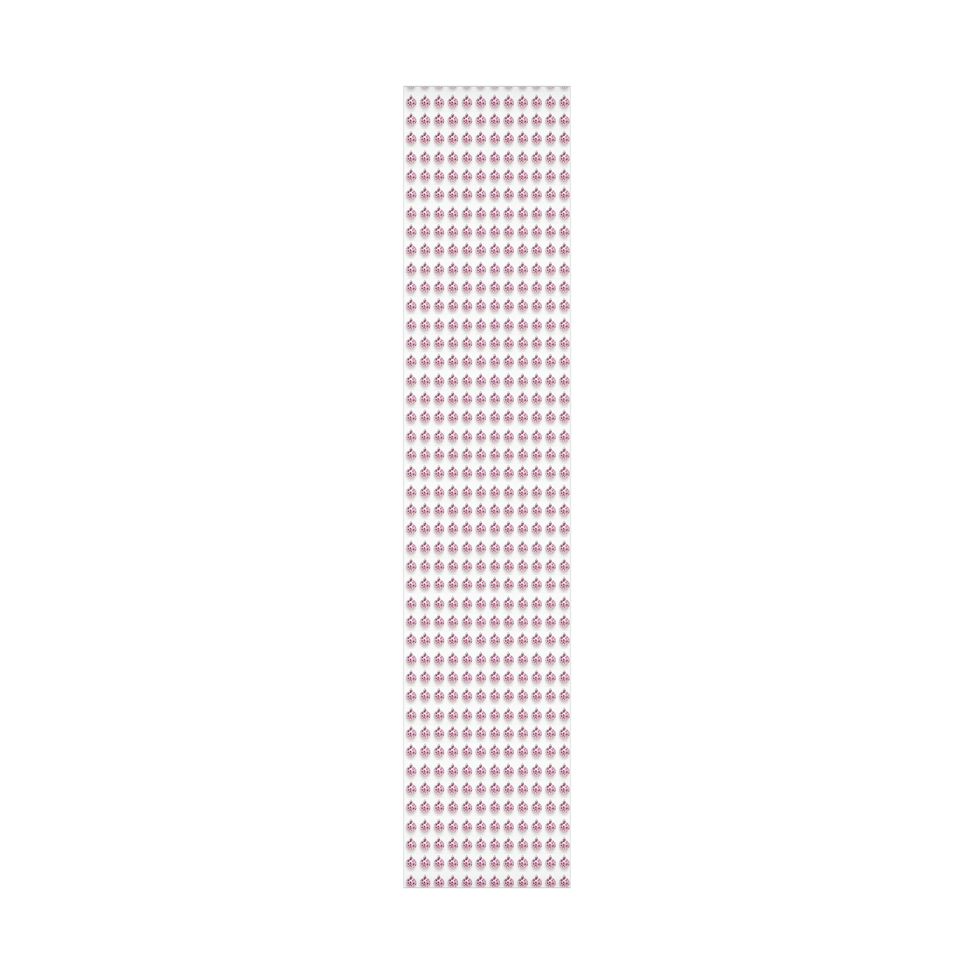 Wrapping Paper, Hot Pink Polka Dot Christmas Ornaments On White Background - Gift Wrap Rolls, Eco-Friendly Gift Wrap, Holiday