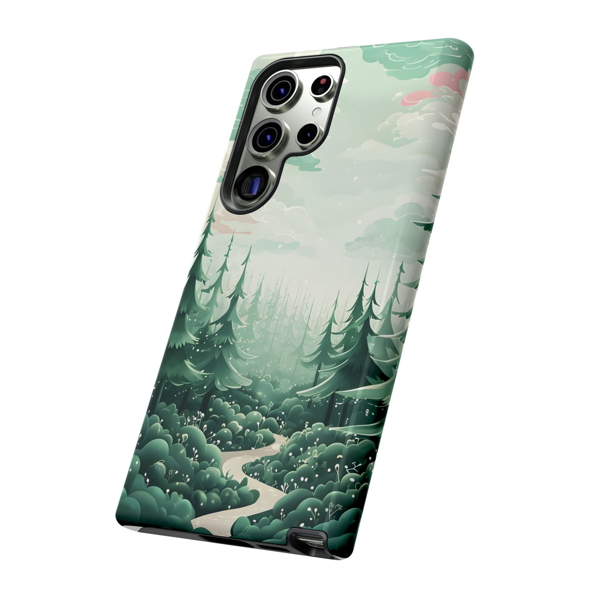 Phone Case, Tough Cover, Whimsical Enchanted Forest, Protective Phone Accessories, Forest Theme Phone Skin