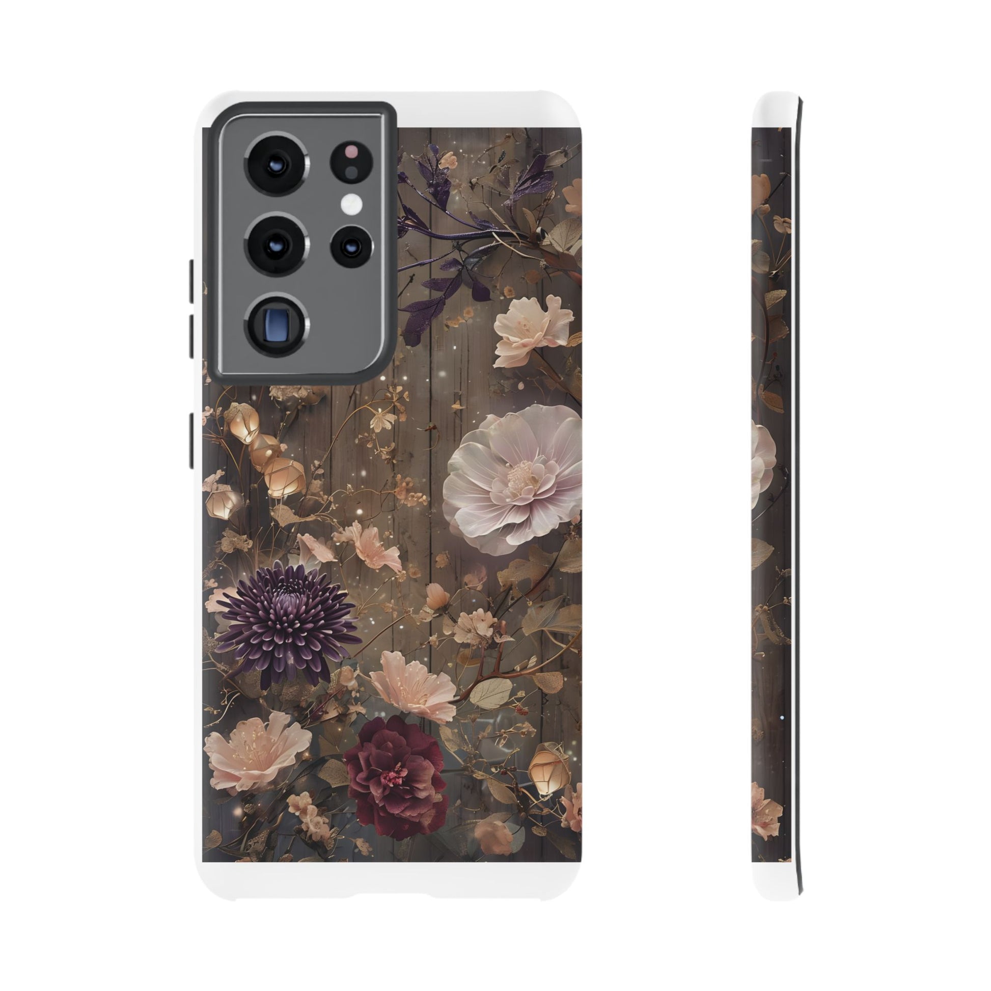 Tough Cases, Enchanting Floral Pattern - Floral Phone Case, Protective Phone Cover, Botanical Design, Flower Print, Tough Shell for Device