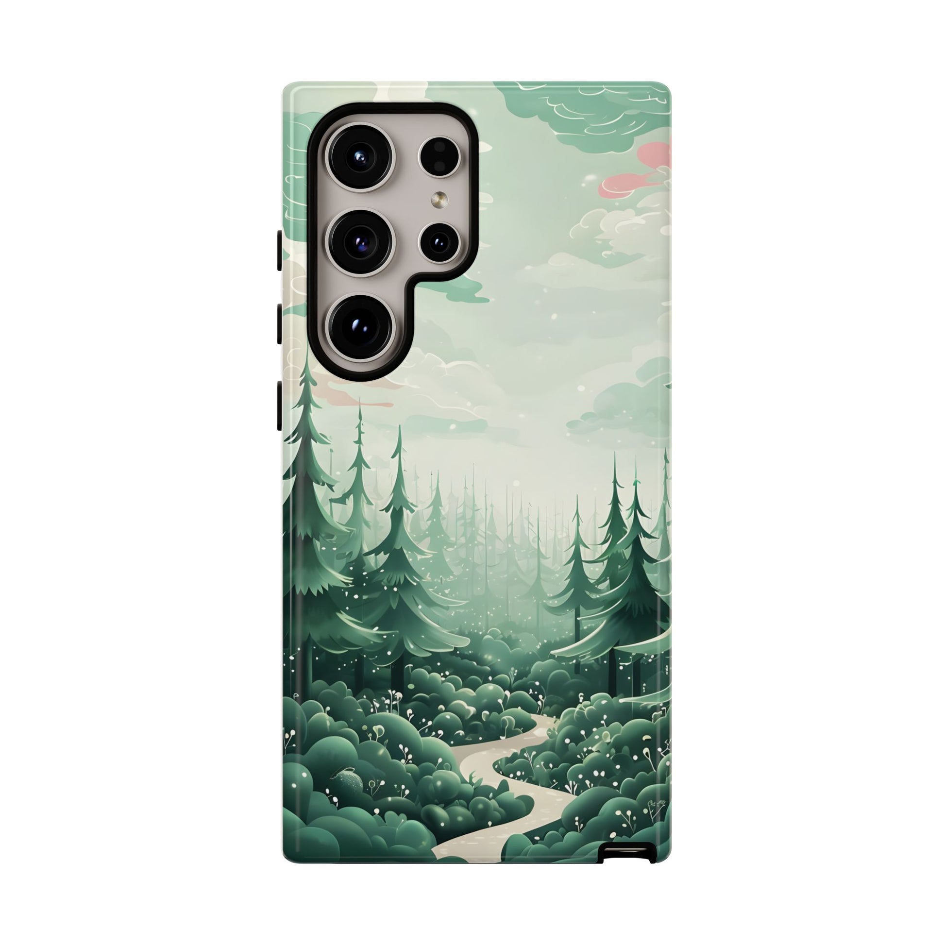 Phone Case, Tough Cover, Whimsical Enchanted Forest, Protective Phone Accessories, Forest Theme Phone Skin