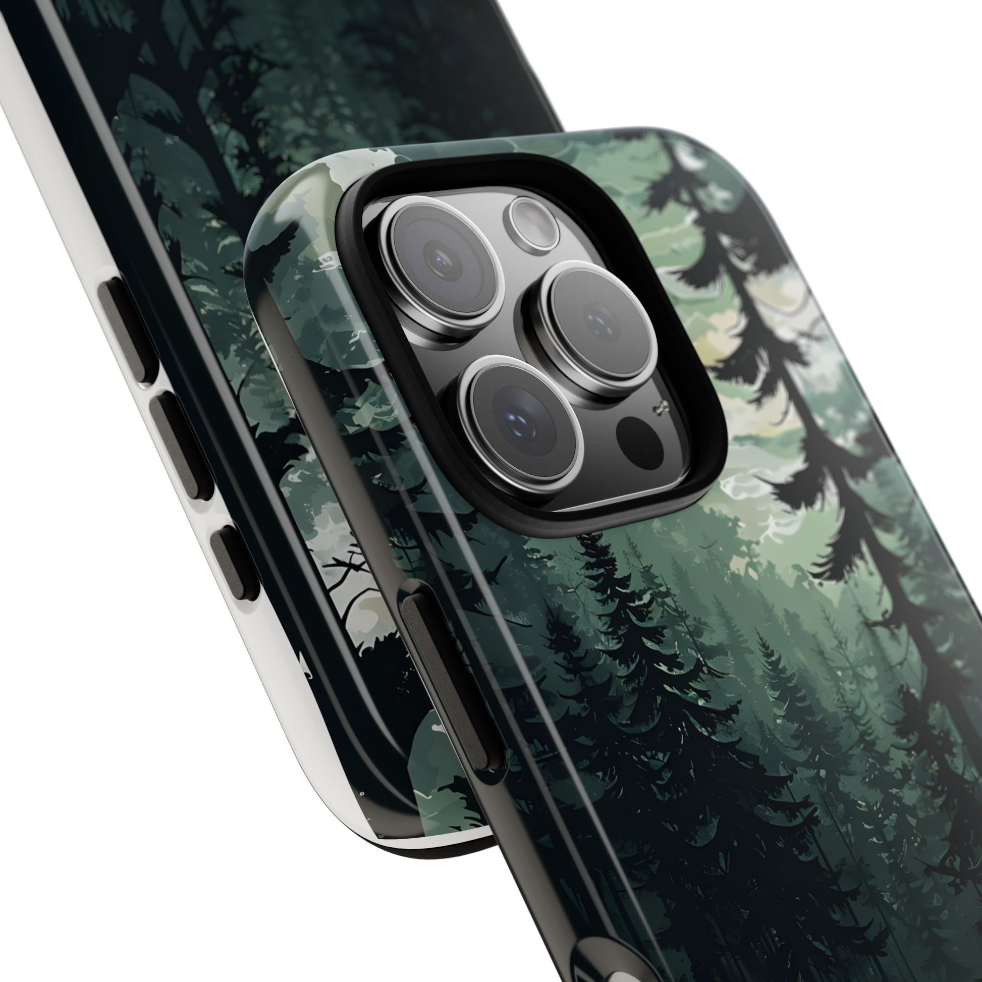 Phone Case, Serene Forest Landscape Digital Illustration Phone Case Cover, Tough Protective Cover, Unique Gift, Trendy