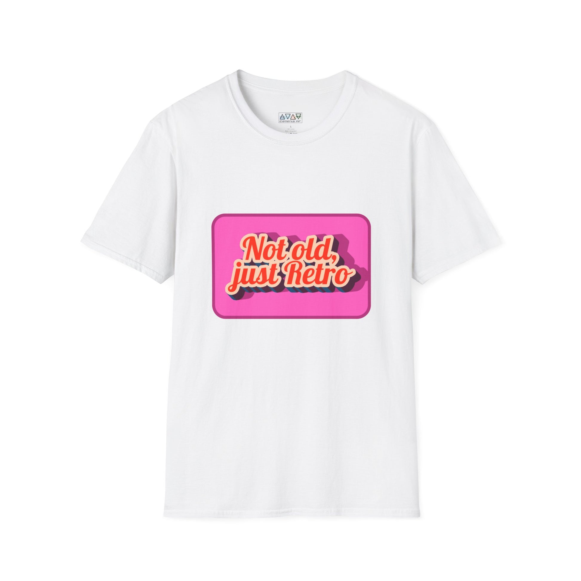 Not old, just Retro Unisex T-Shirt, Funny Vintage Style Tee, Cool Graphic Shirt, Midlife, Classic Apparel