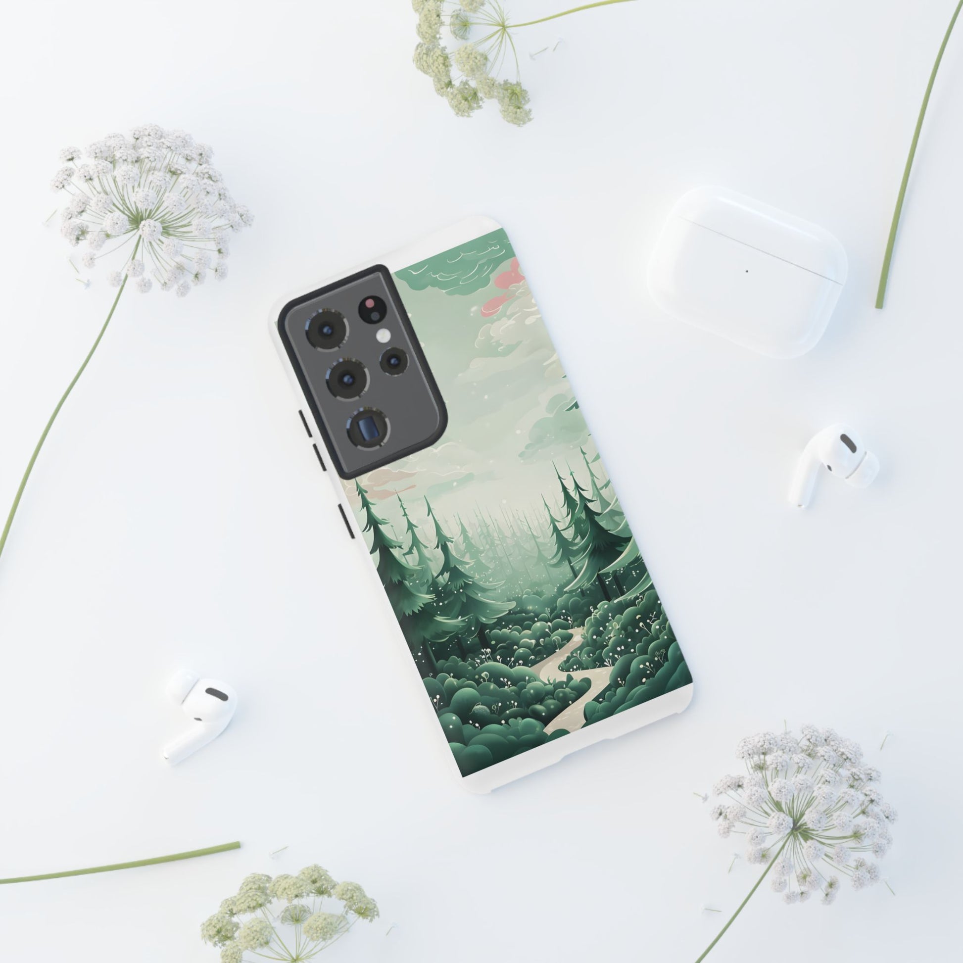 Phone Case, Tough Cover, Whimsical Enchanted Forest, Protective Phone Accessories, Forest Theme Phone Skin