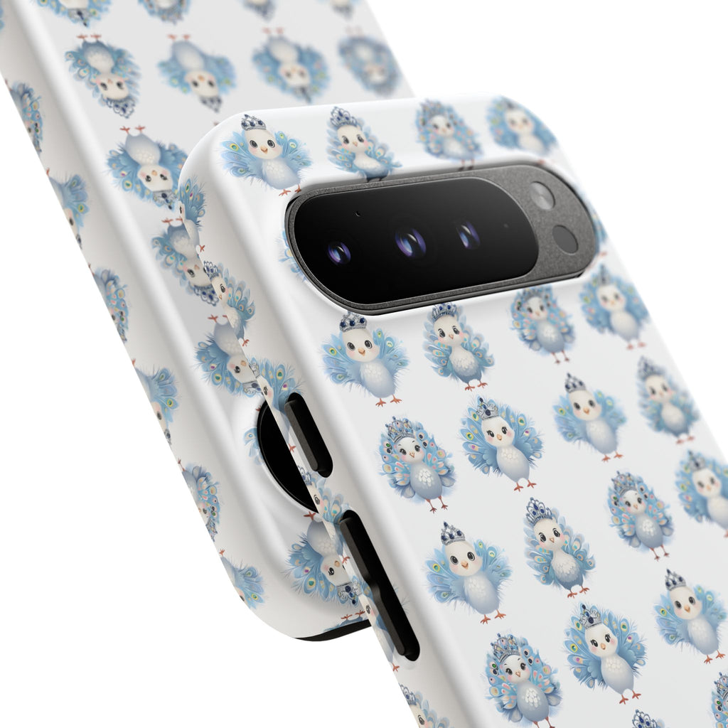 Tough Cases, Peacock Phone Covers, Animal Lover Gift, Cute Bird Accessories, Tiara Design, Protective Shell