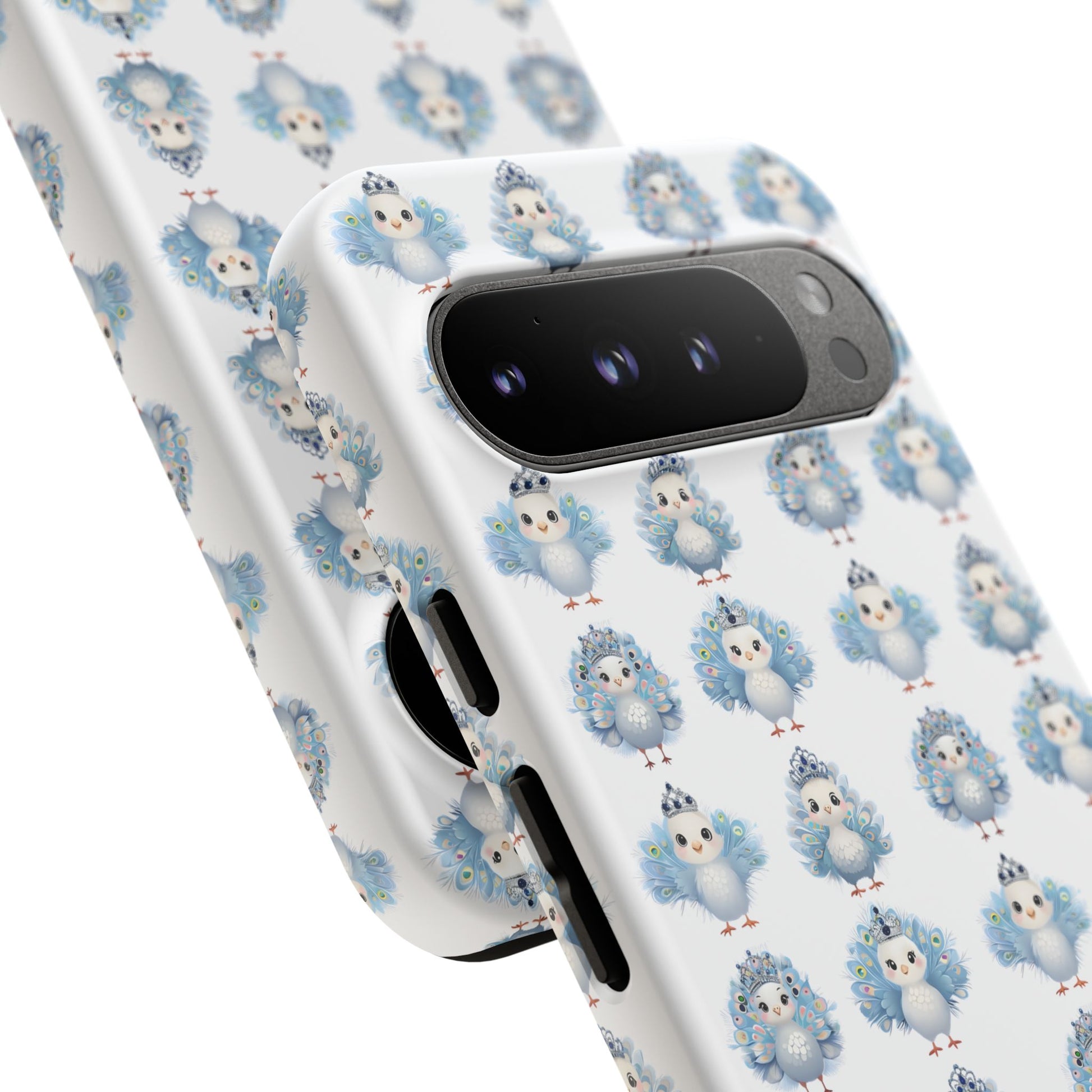 Tough Cases, Peacock Phone Covers, Animal Lover Gift, Cute Bird Accessories, Tiara Design, Protective Shell