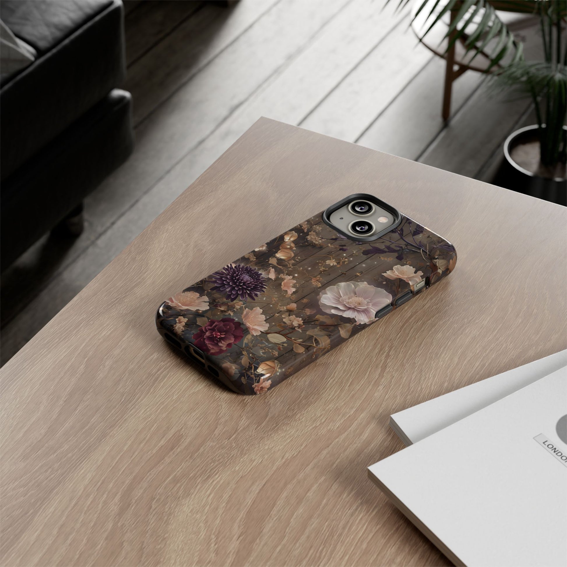 Tough Cases, Enchanting Floral Pattern - Floral Phone Case, Protective Phone Cover, Botanical Design, Flower Print, Tough Shell for Device
