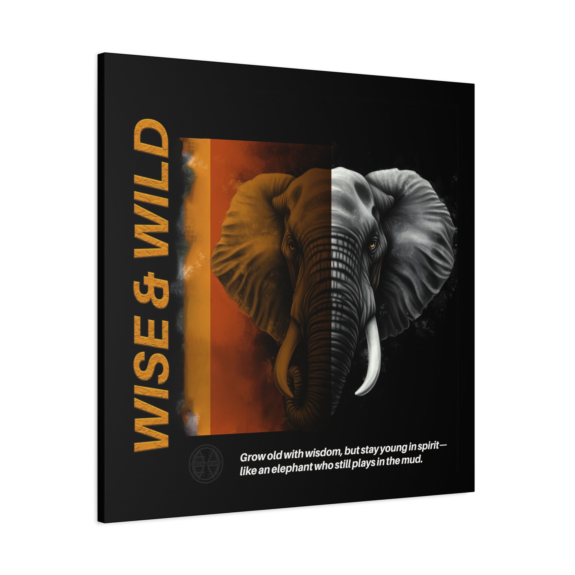 Canvas Art, Elephant Art Canvas | Wise & Wild Wall Decor | Animal Lover Gift
