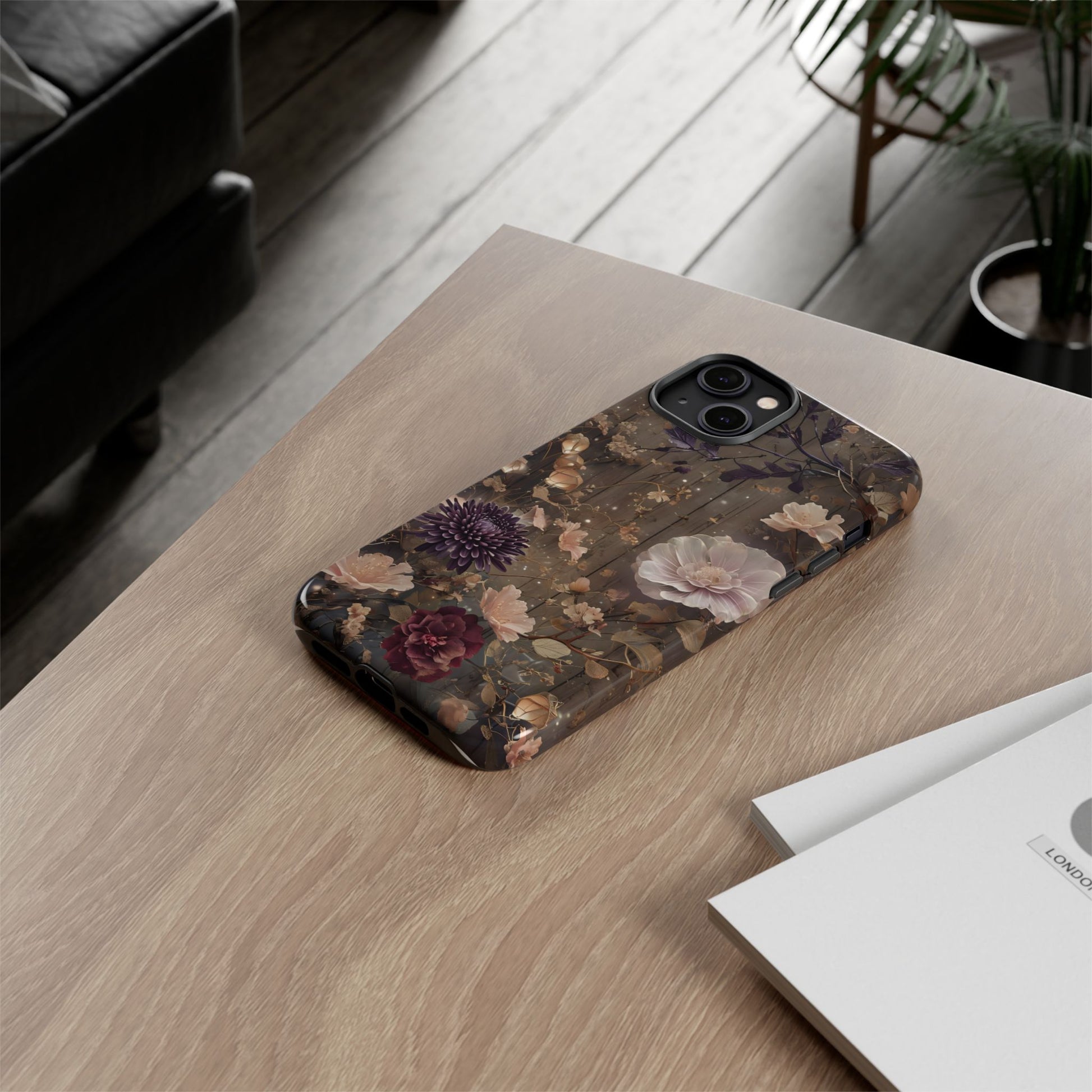 Tough Cases, Enchanting Floral Pattern - Floral Phone Case, Protective Phone Cover, Botanical Design, Flower Print, Tough Shell for Device