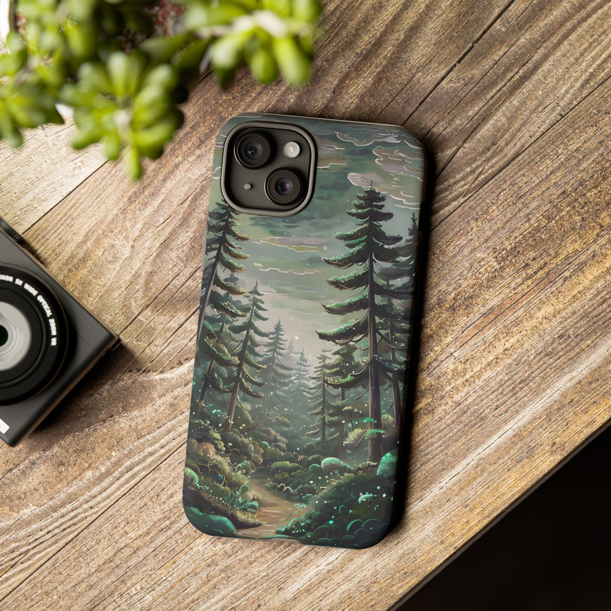Phone Case, Whimsical Anime Forest Illustration Brimming With Enchantment, Tough Protective Cover, Unique Gift, Trendy