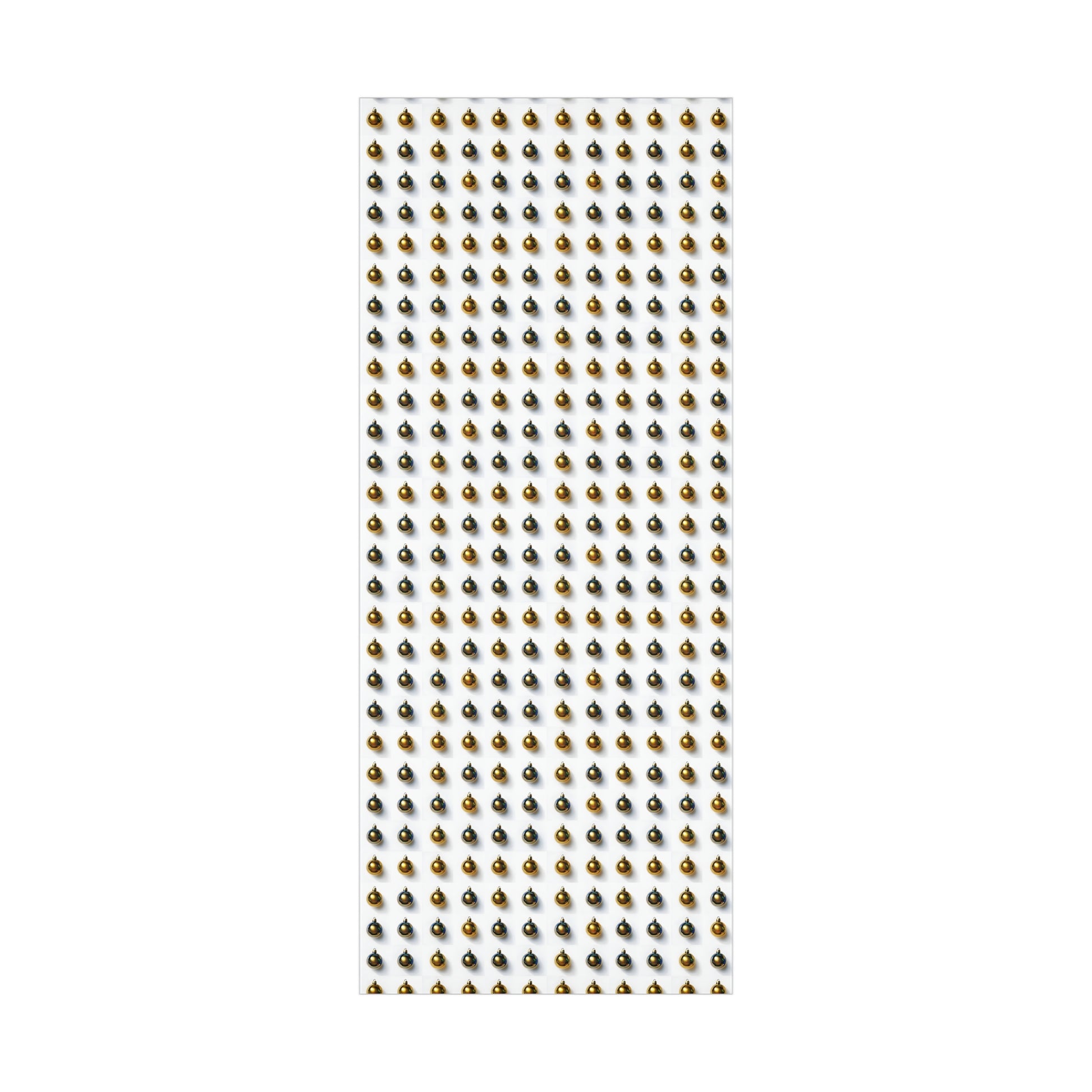 Wrapping Paper, Gold Christmas Ornaments On White Background - Gift Wrap Rolls, Eco-Friendly Gift Wrap, Holiday