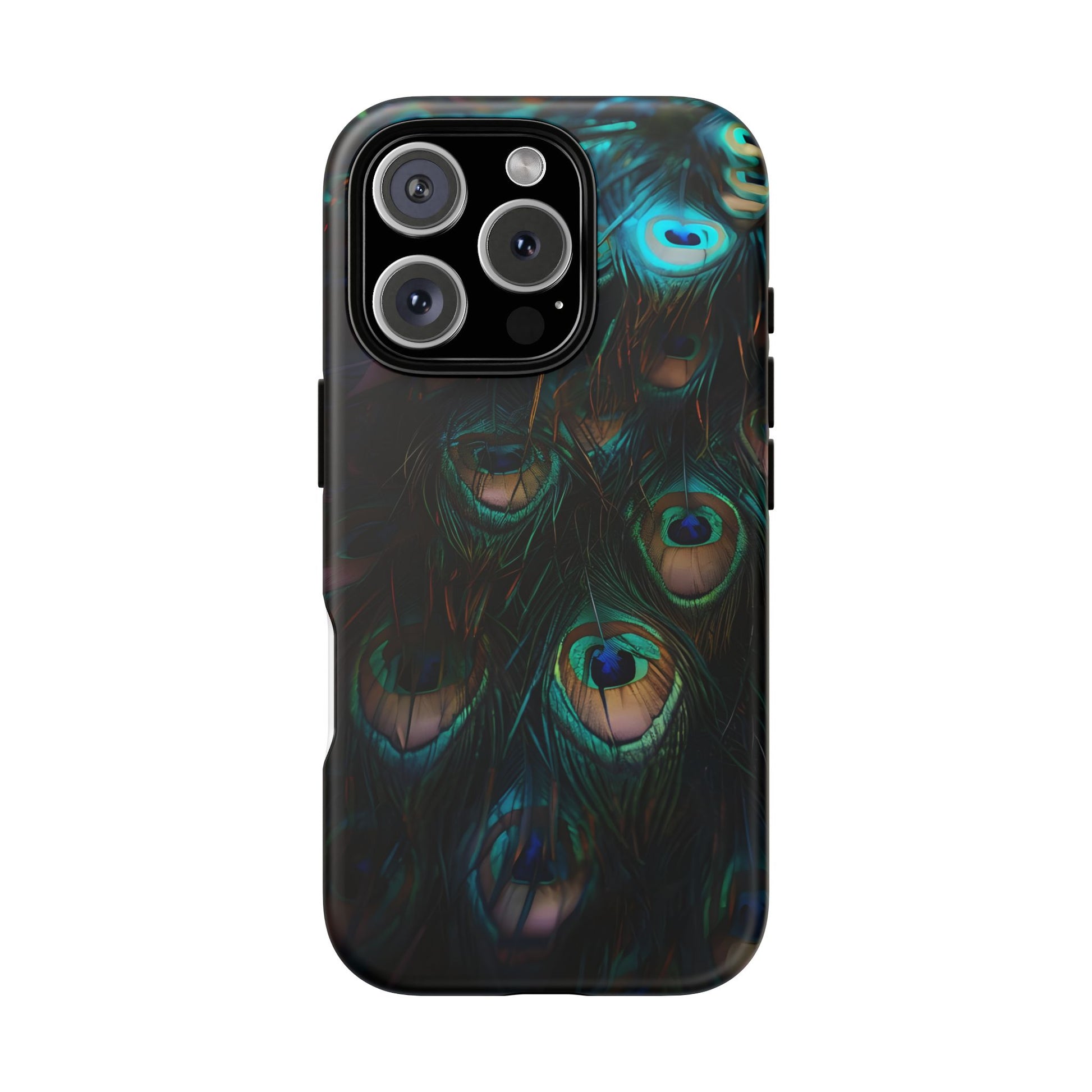 Phone Case, Close Up Peacock Feathers Design, Protective Cover, Unique Gift, Stylish Accessory, Nature Lover Gift, Feather Print Case