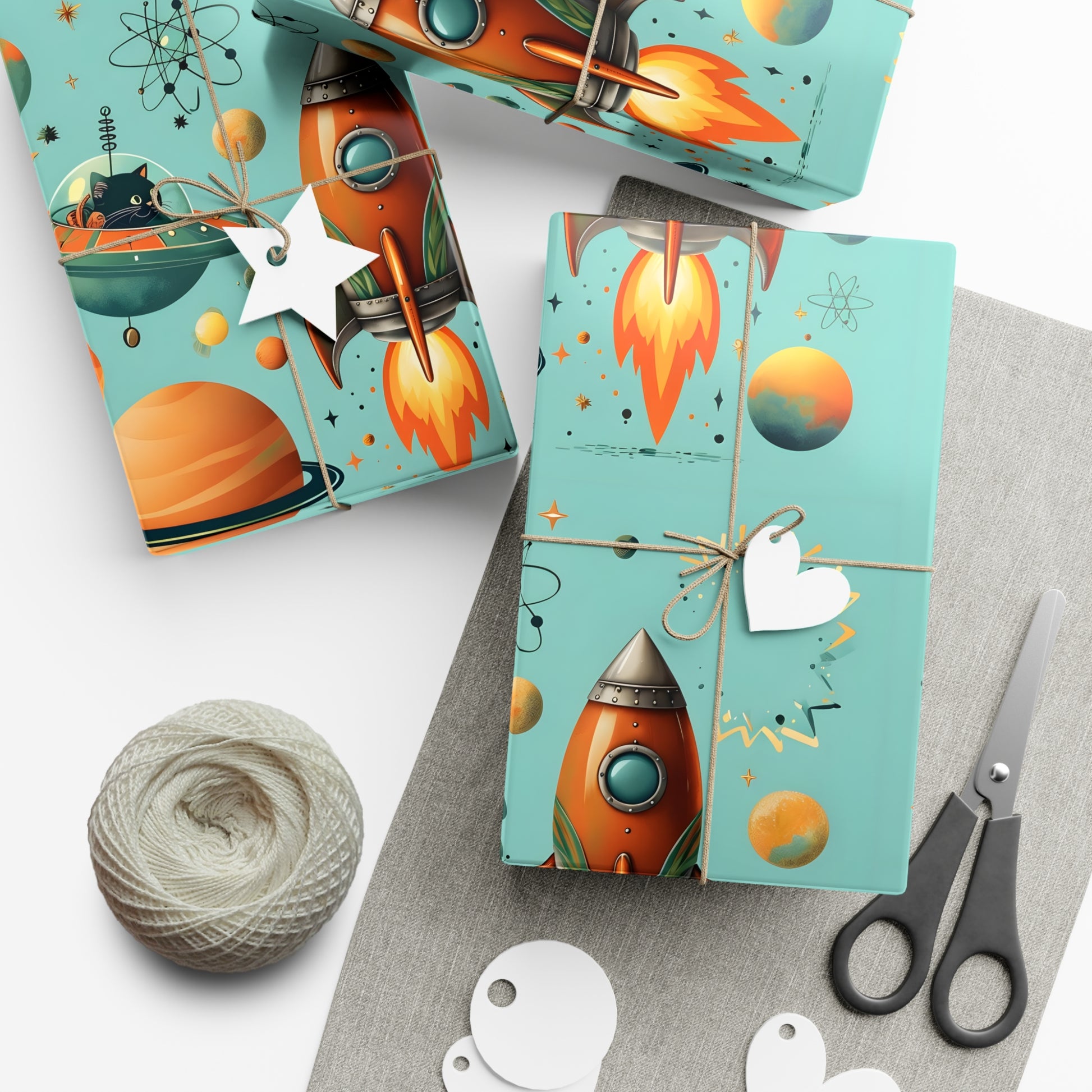 Gift Wrap Papers, Space Pattern, Cosmic Gift Wrap, Celestial Wrapping Paper, Galaxy Design, Whimsical Gift Wrap