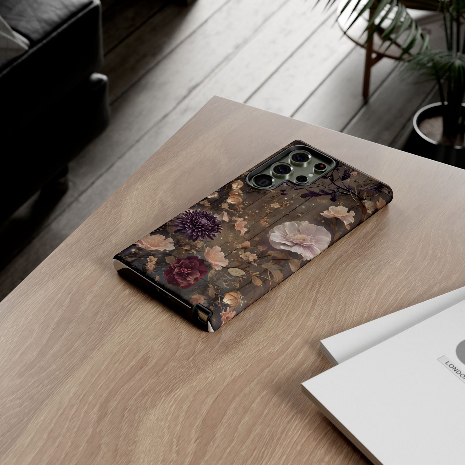 Tough Cases, Enchanting Floral Pattern - Floral Phone Case, Protective Phone Cover, Botanical Design, Flower Print, Tough Shell for Device
