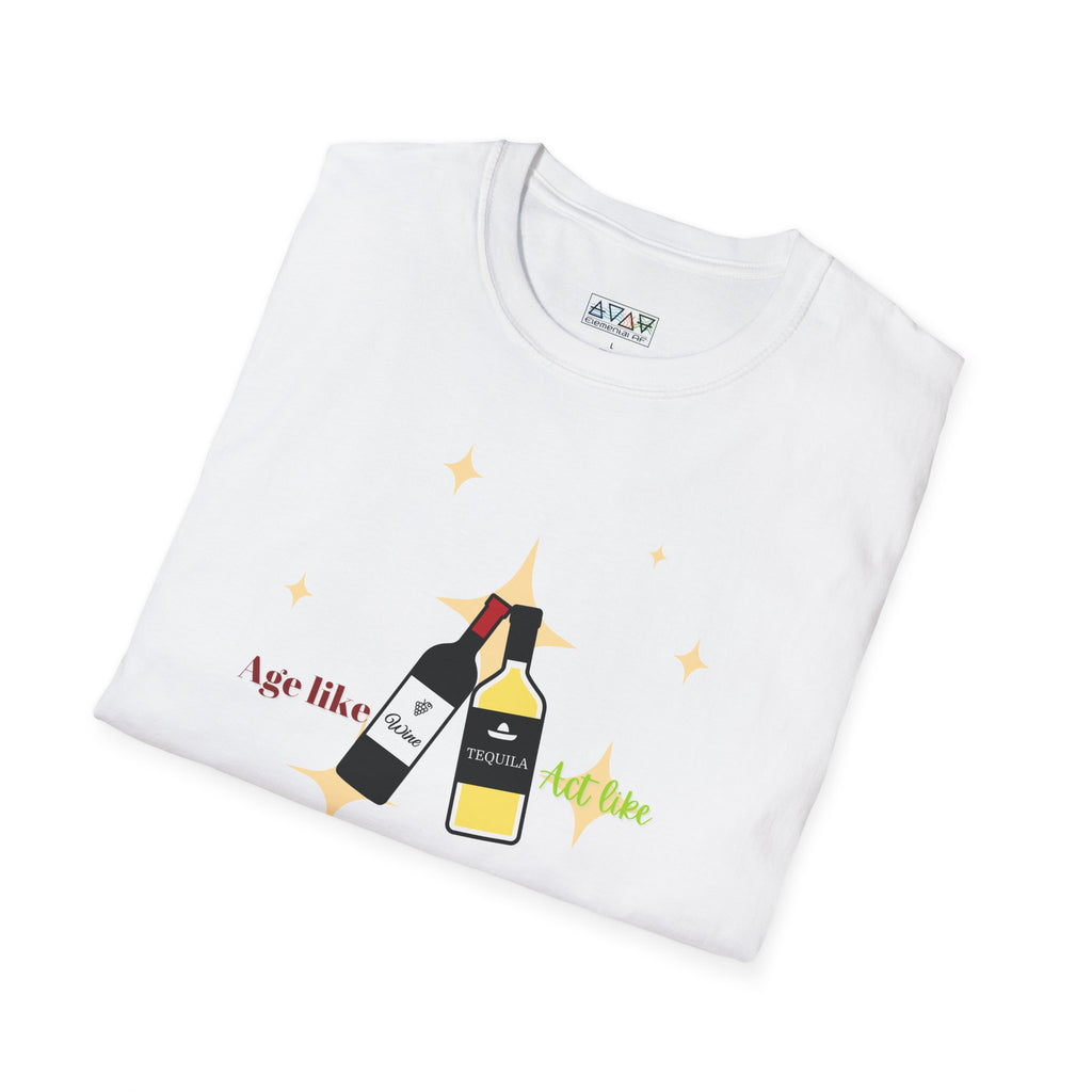 Funny Wine Lover T-Shirt - "Aging Like Fine Wine" Graphic Tee, Perfect Gift for Birthday, Holiday, Wine Tasting Events, Adult Humor