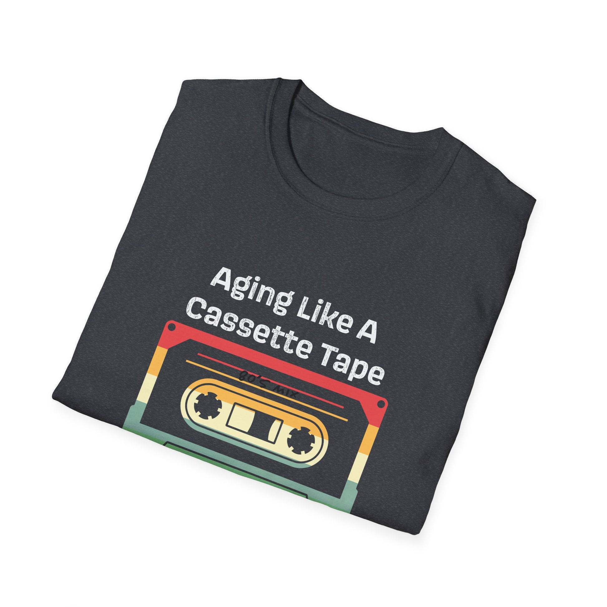 Nostalgic 90s T-Shirt, Aging Like A Cassette Tape Tee, Retro Music Lover Gift, Funny Unisex Shirt, Vintage Style Apparel, Great for