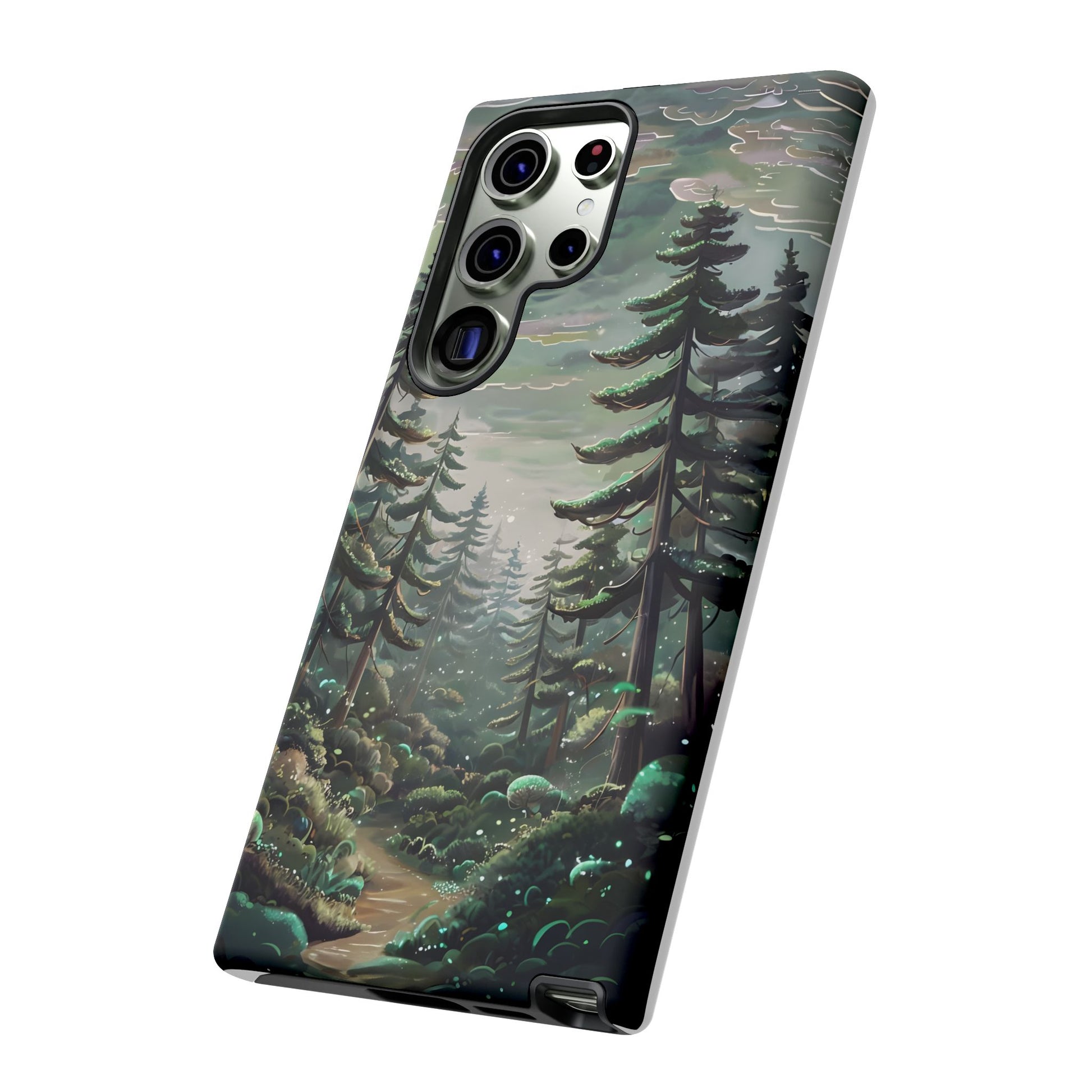 Phone Case, Whimsical Anime Forest Illustration Brimming With Enchantment, Tough Protective Cover, Unique Gift, Trendy
