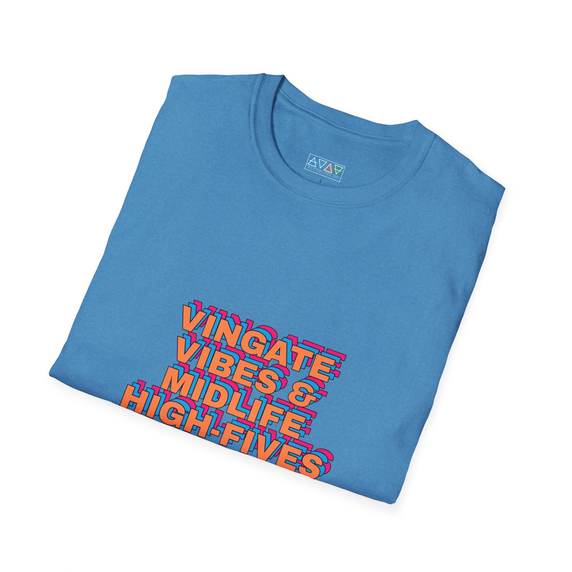 Vintage Vibes Unisex T-Shirt, Retro Tee, Midlife High-Fives Shirt, 70s Inspired Top, Nostalgic Graphic Tee