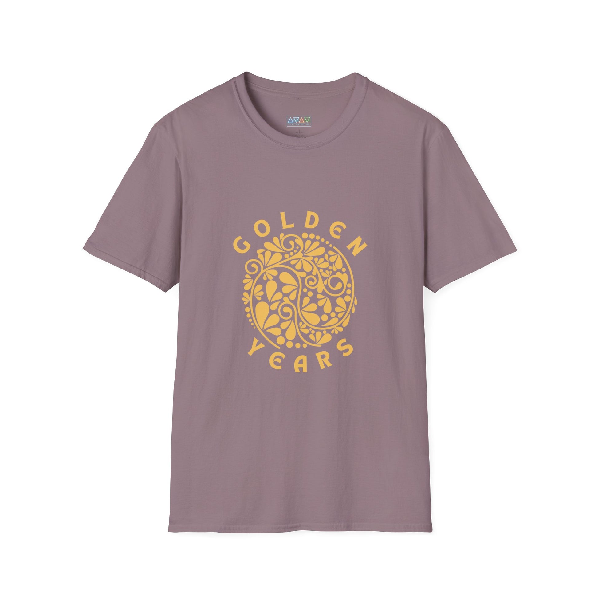 Golden Years Unisex Softstyle T-Shirt, Celebration Tee, Gifts for Retirement, Floral Design, Comfortable Apparel, Casual Wear