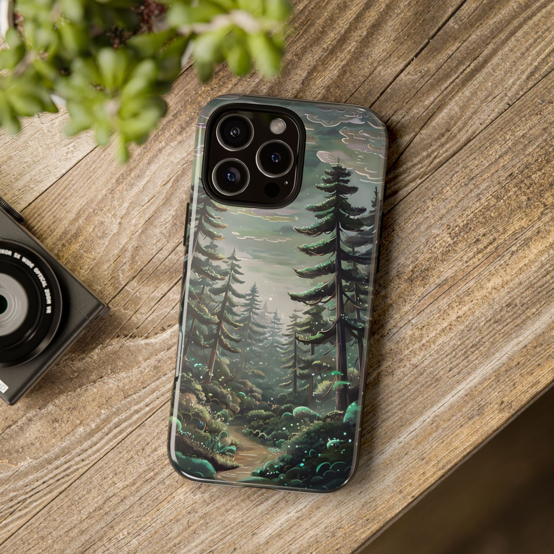 Phone Case, Whimsical Anime Forest Illustration Brimming With Enchantment, Tough Protective Cover, Unique Gift, Trendy