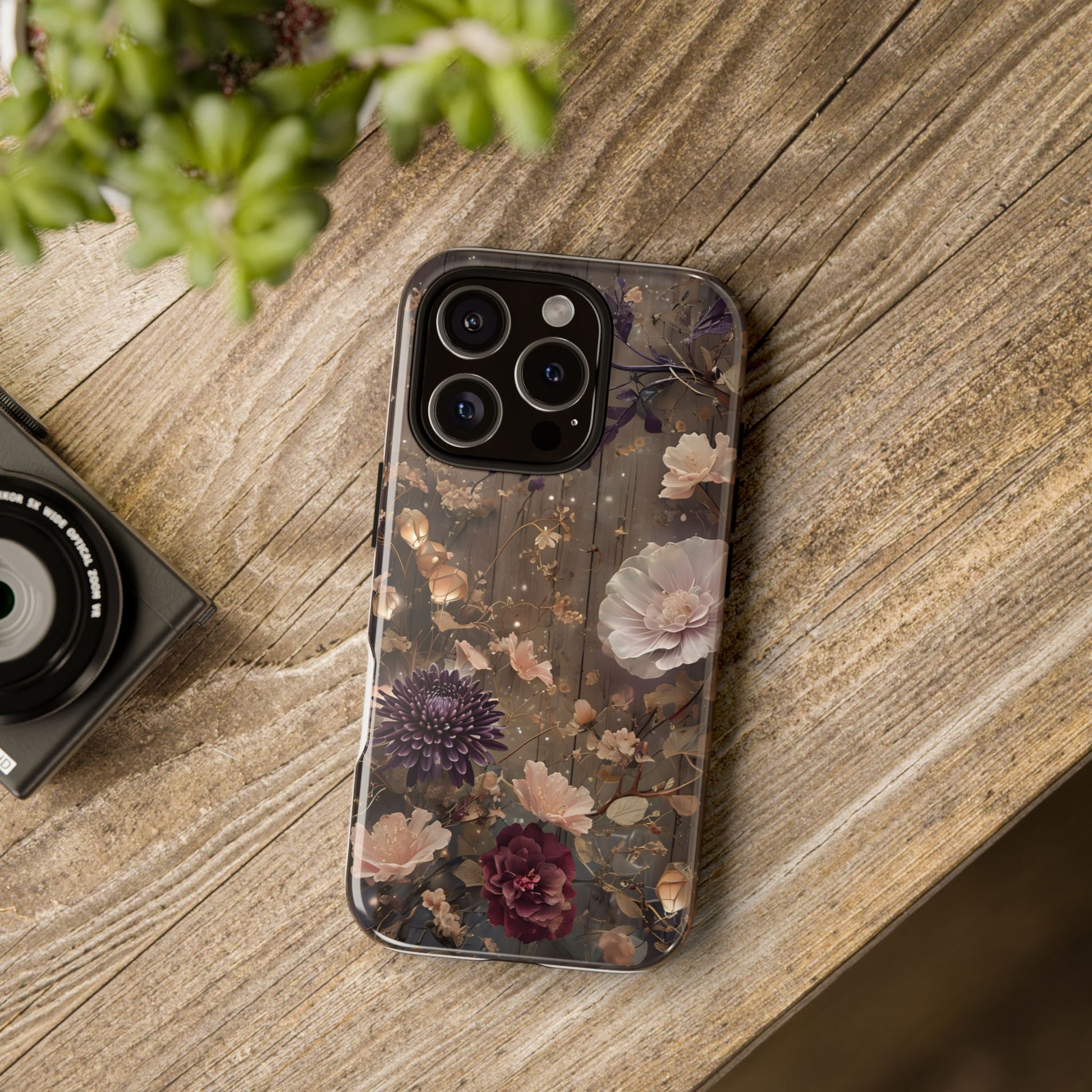 Tough Cases, Enchanting Floral Pattern - Floral Phone Case, Protective Phone Cover, Botanical Design, Flower Print, Tough Shell for Device