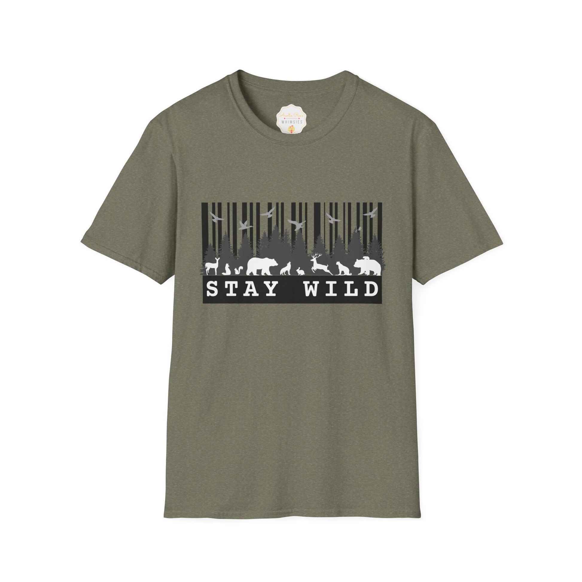 Nature-Tech Unisex T-Shirt - Minimalist Digital Artwork Design