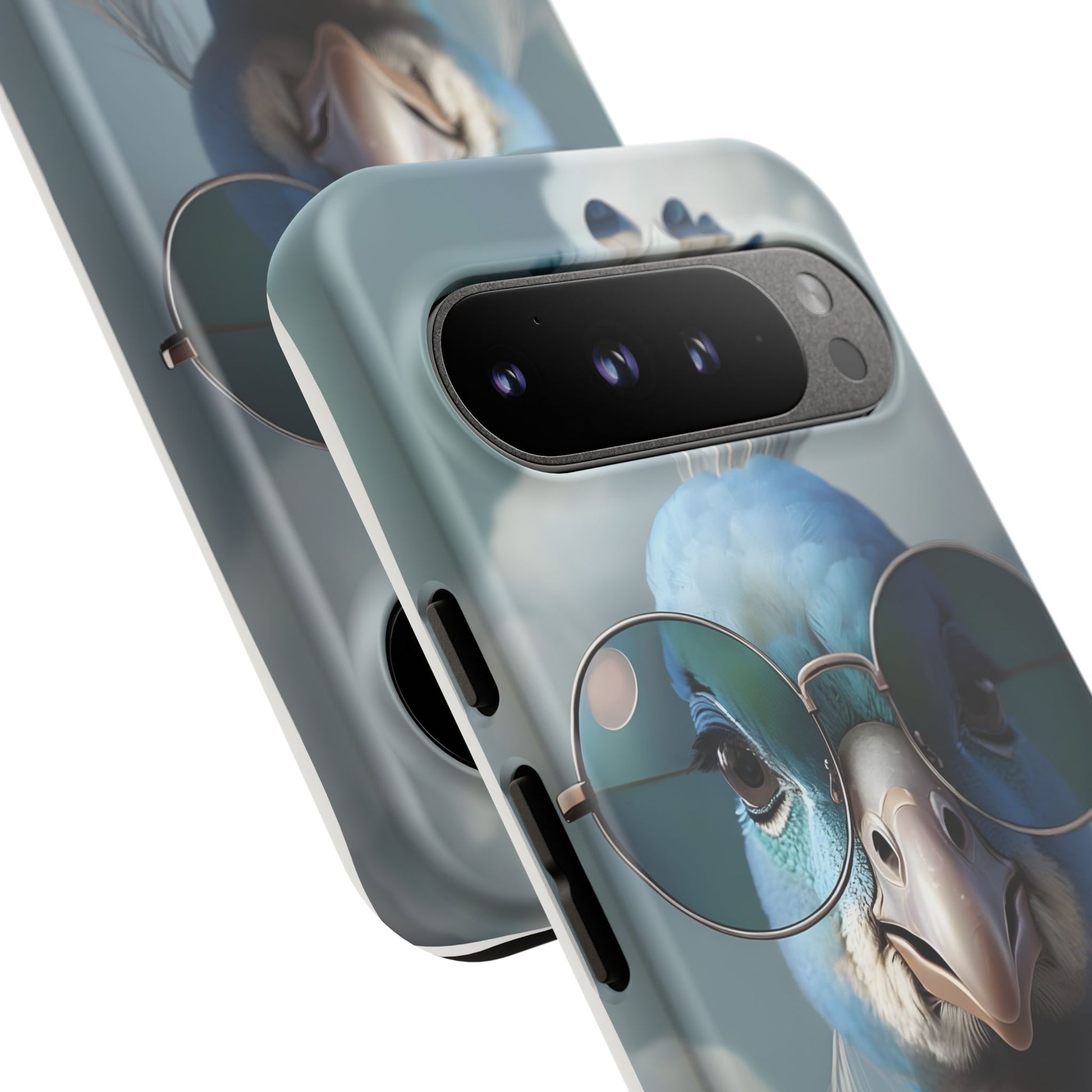 Phone Case, Glamorous Peacock Wearing Sunglasses - Protective Cover, Unique Gift, Trendy Accessories, Animal Lover, Fashionable Mobile Shell