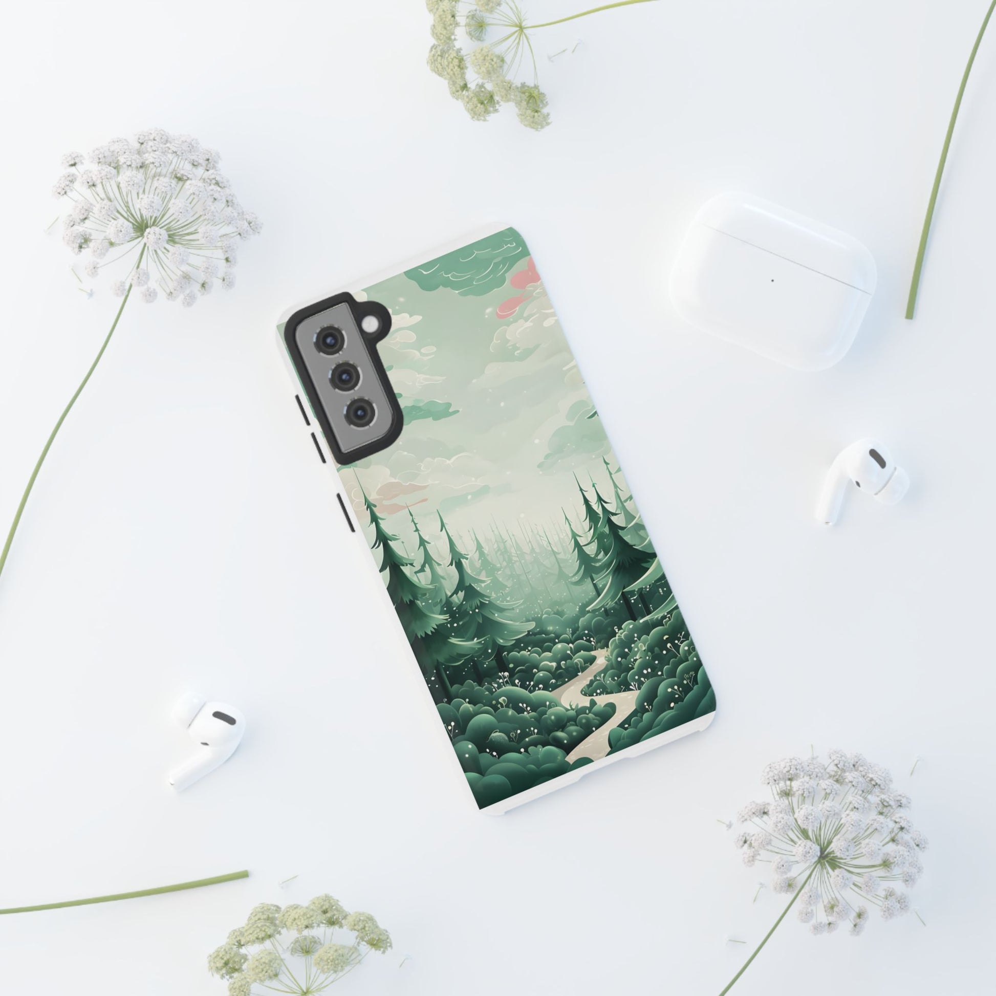 Phone Case, Tough Cover, Whimsical Enchanted Forest, Protective Phone Accessories, Forest Theme Phone Skin