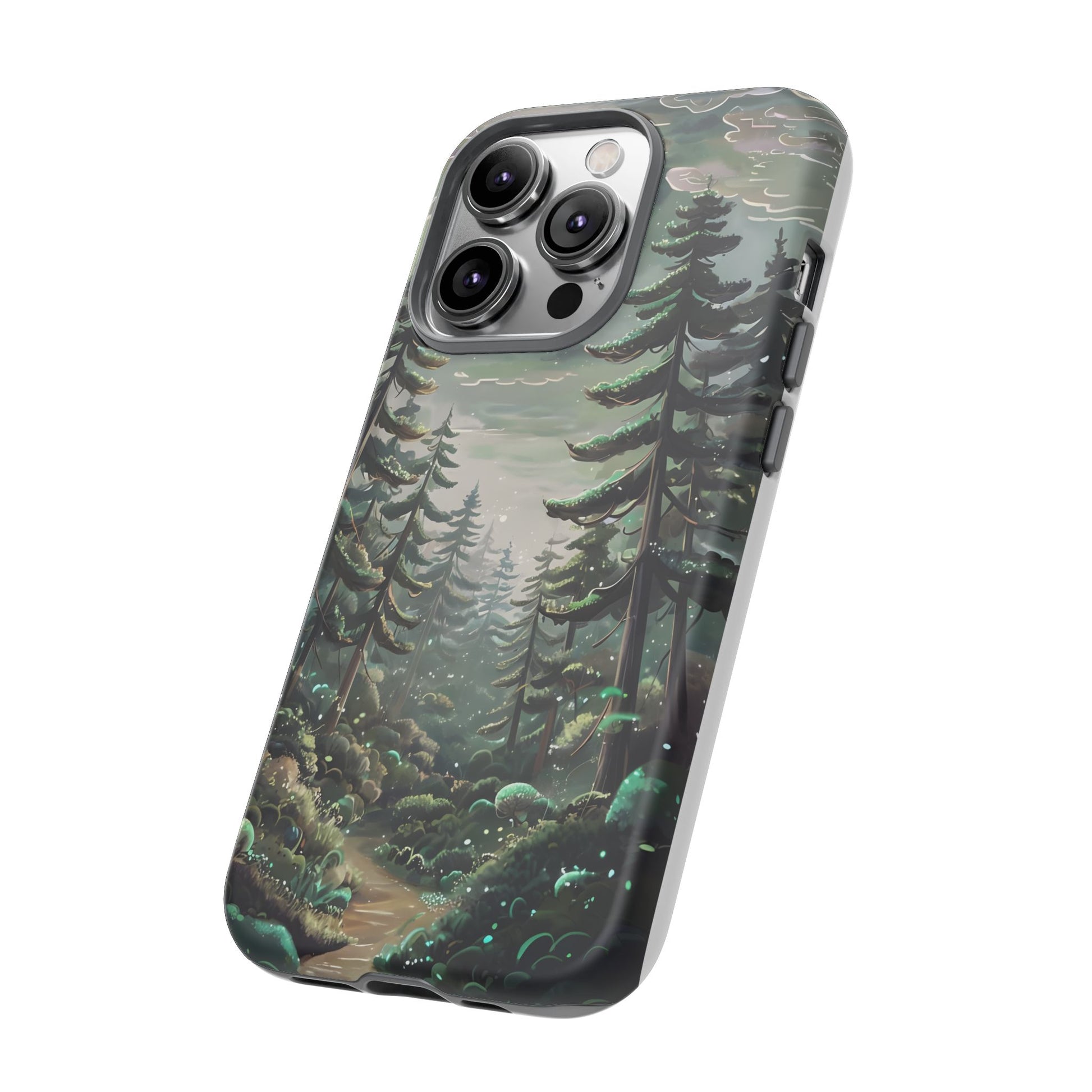 Phone Case, Whimsical Anime Forest Illustration Brimming With Enchantment, Tough Protective Cover, Unique Gift, Trendy