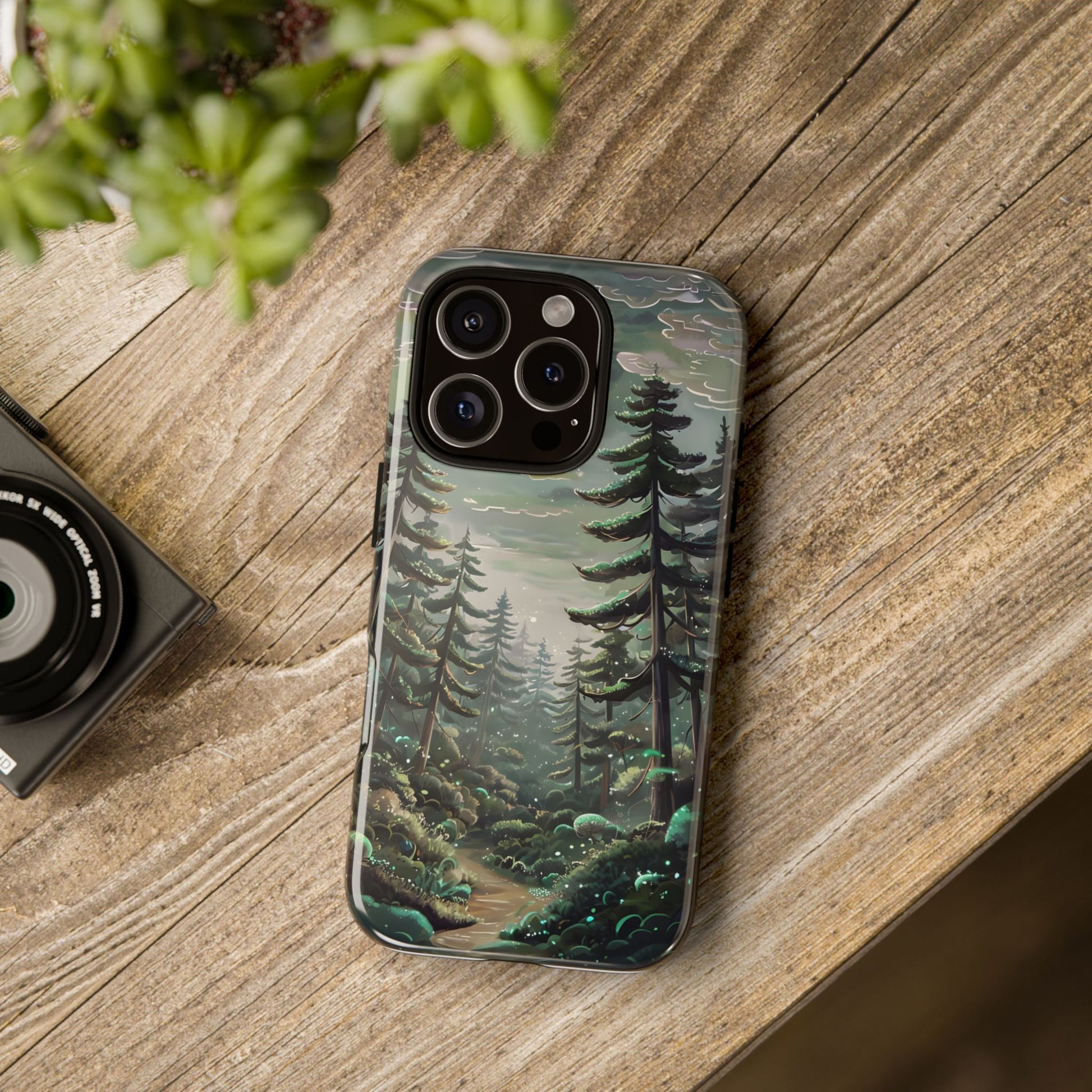 Phone Case, Whimsical Anime Forest Illustration Brimming With Enchantment, Tough Protective Cover, Unique Gift, Trendy